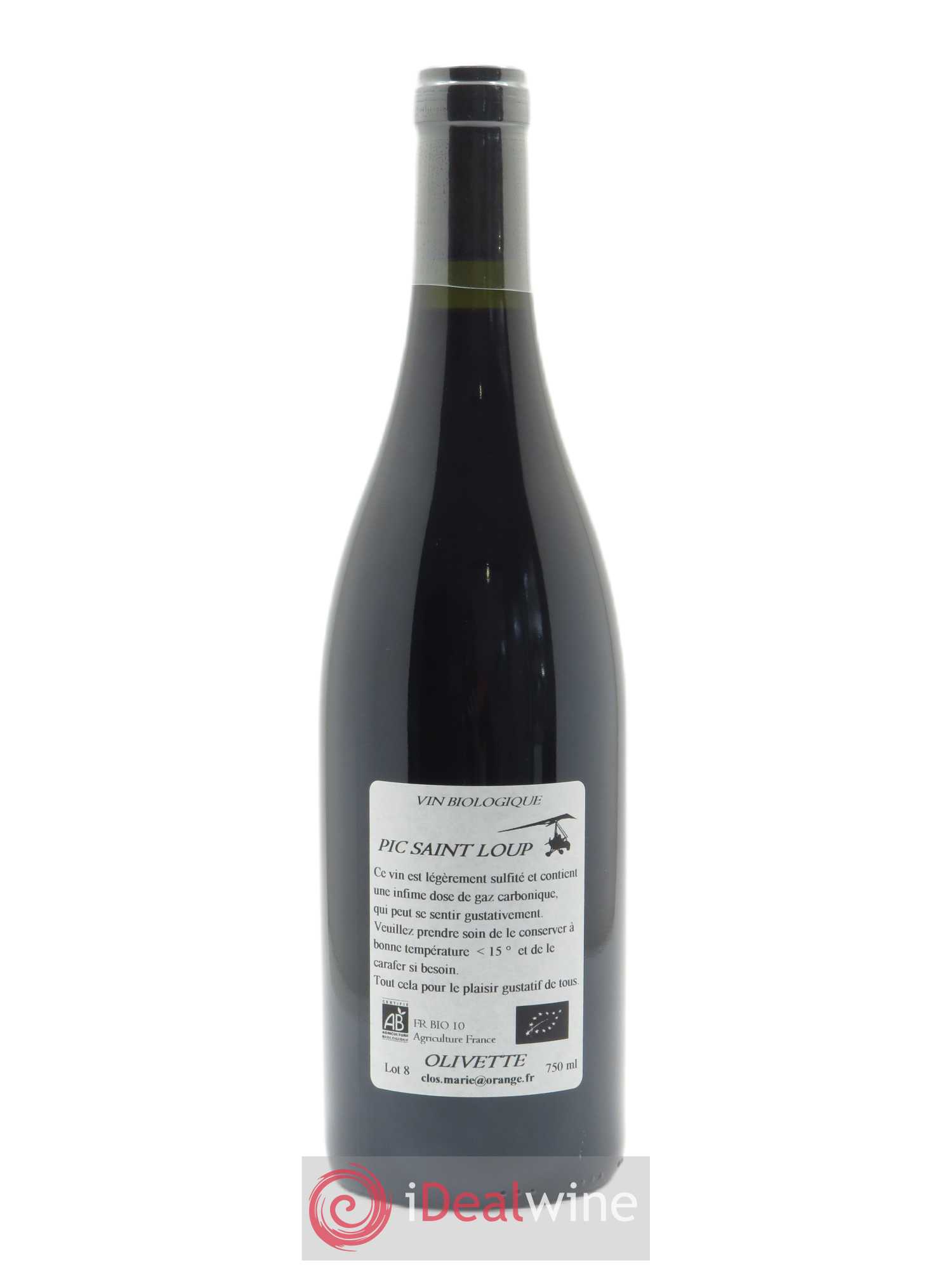 Pic Saint-Loup Clos Marie Olivette Christophe Peyrus et Françoise Julien 2015 - Lot de 1 bouteille - 1