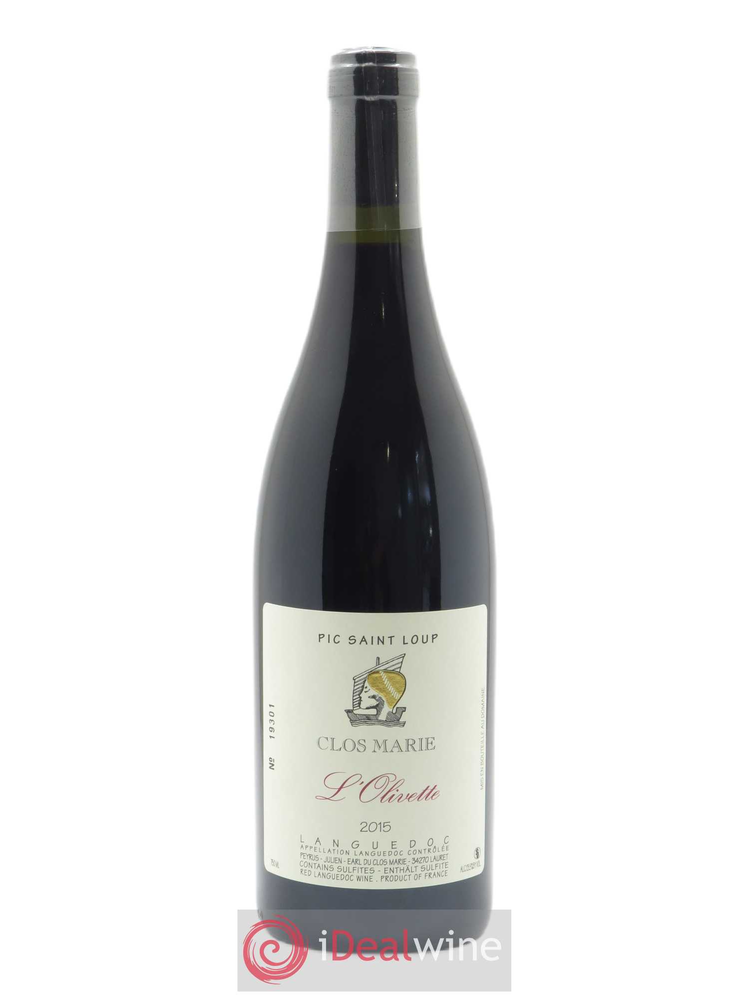 Pic Saint-Loup Clos Marie Olivette Christophe Peyrus et Françoise Julien 2015 - Lot de 1 bouteille - 0