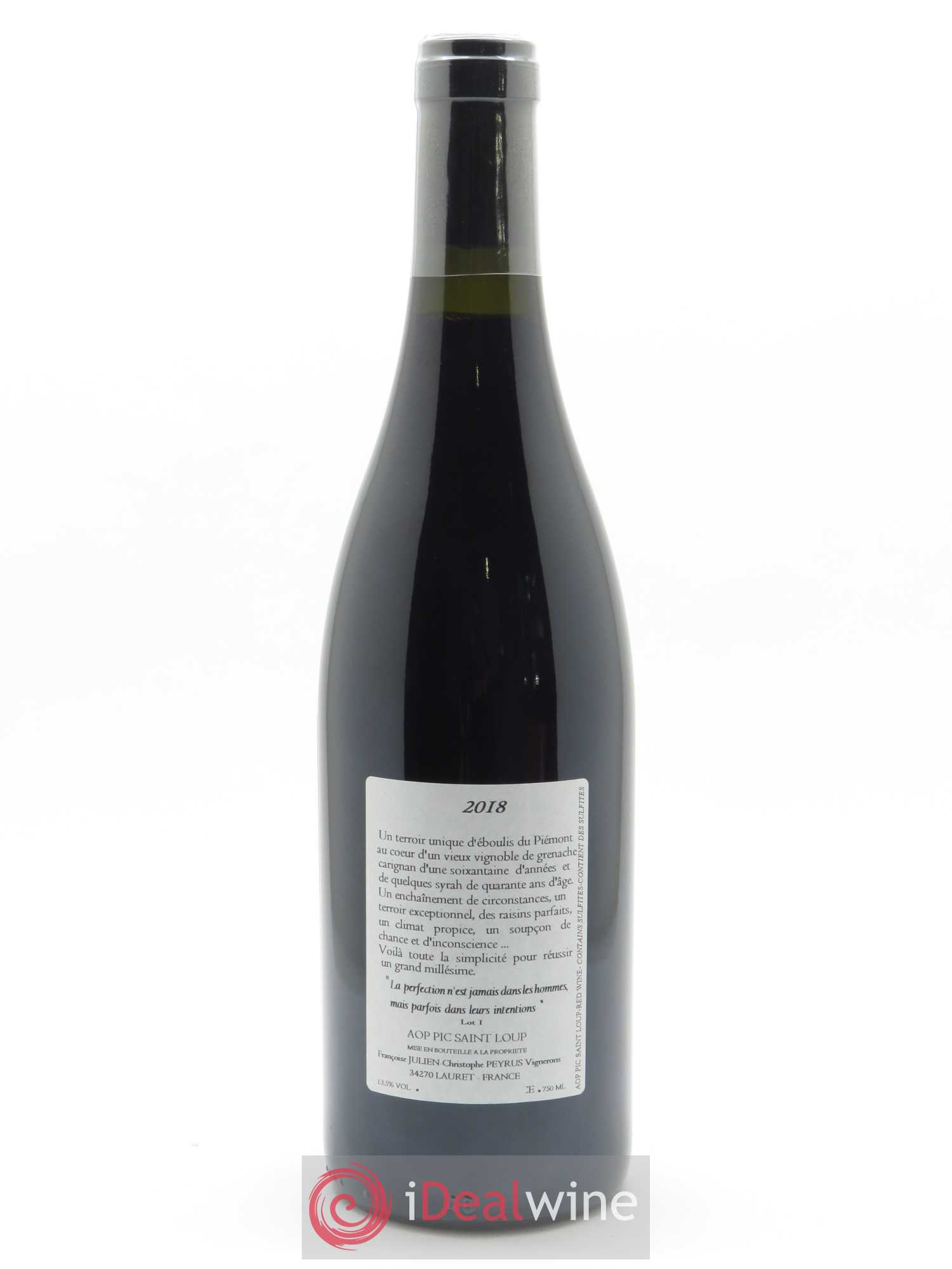 Pic Saint-Loup Les Métairies du Clos Vieilles Vignes Christophe Peyrus et Françoise Julien 2018 - Lot de 1 bouteille - 1
