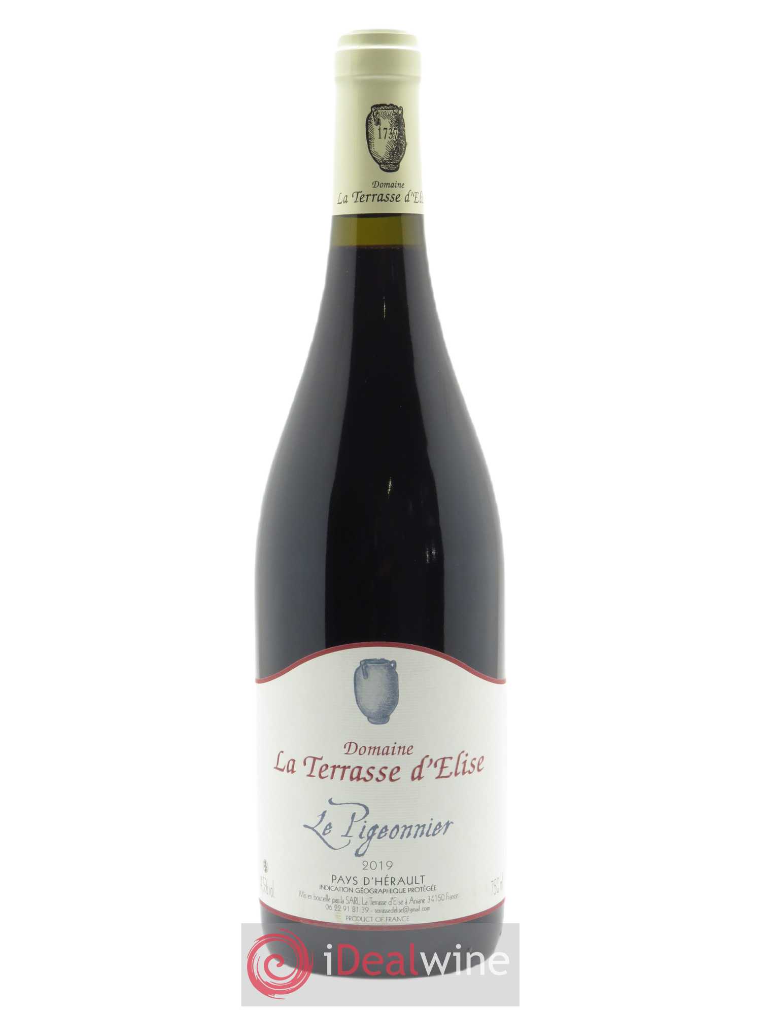 Pays d'Hérault Le Pigeonnier Terrasse d'Elise (Domaine de la) 2019 - Lot de 1 bouteille - 0