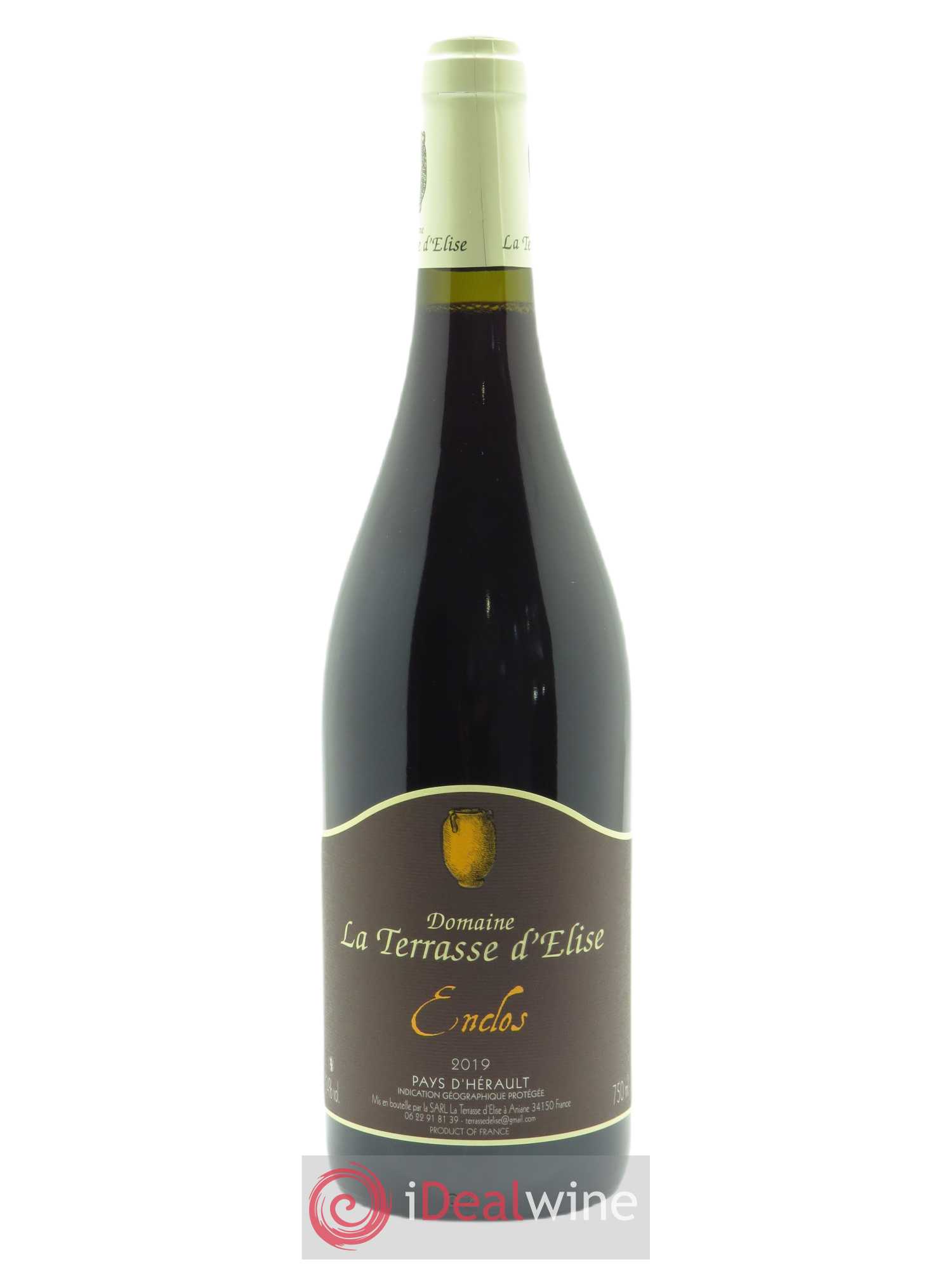 Pays d'Hérault L'Enclos Terrasse d'Elise (Domaine de la) 2019 - Lot de 1 bouteille - 0