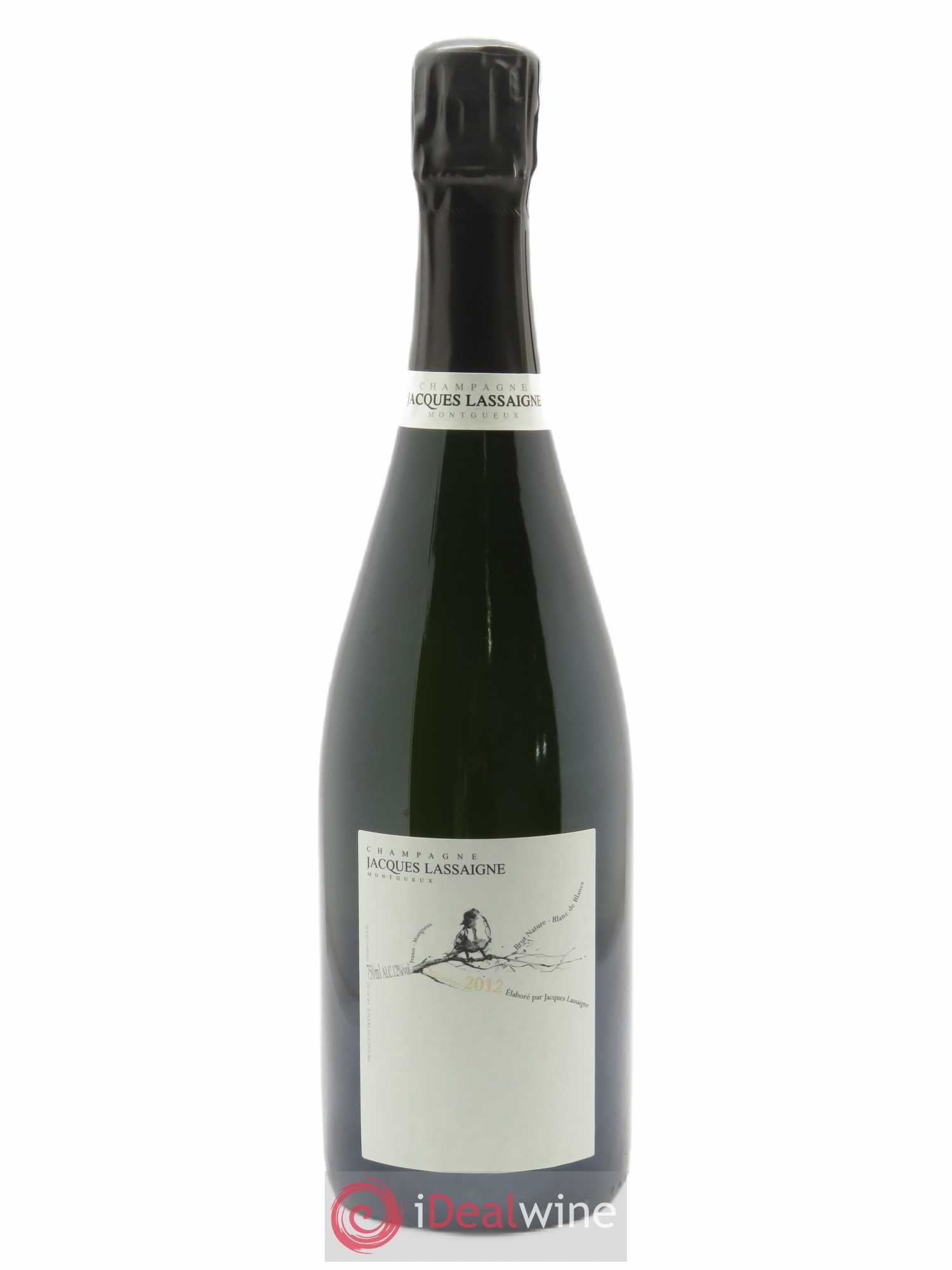 Blanc de Blancs millésimé Brut Nature Jacques Lassaigne 2012 - Lot de 1 bouteille - 0