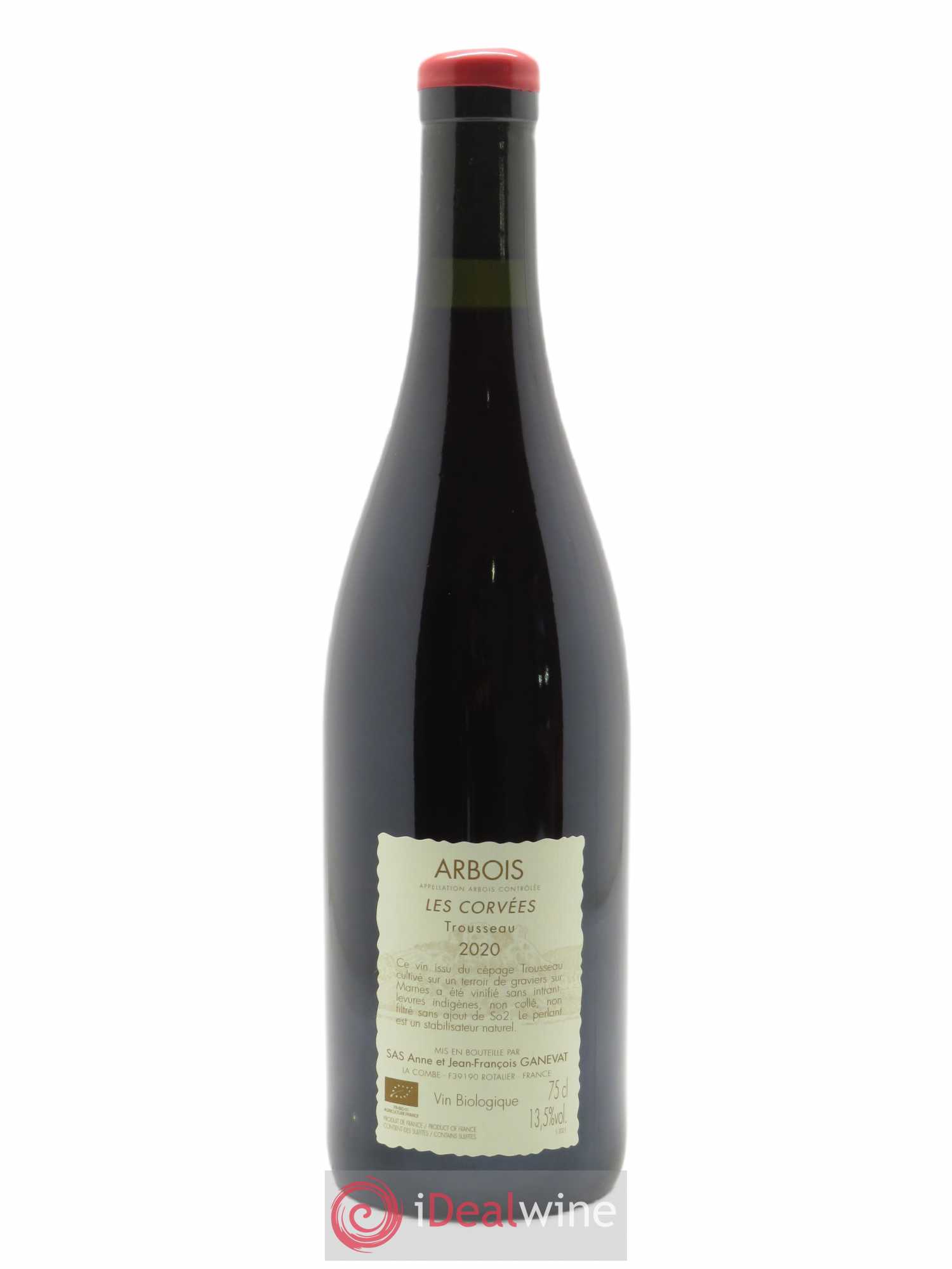 Côtes du Jura Trousseau Les Corvées Anne et Jean François Ganevat 2020 - Lot de 1 bouteille - 1