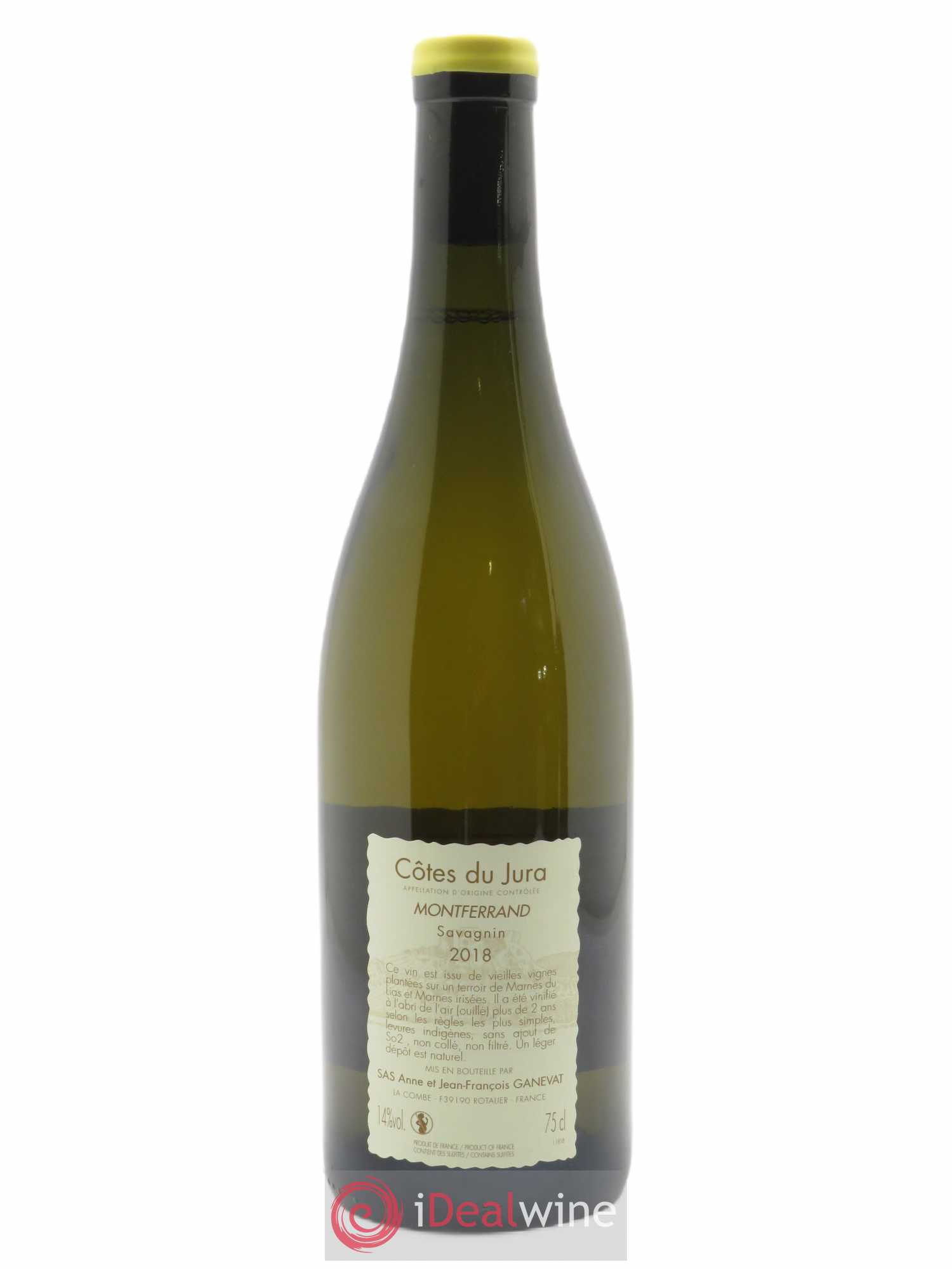 Côtes du Jura Montferrand savagnin Anne et Jean François Ganevat 2018 - Lot de 1 bouteille - 1