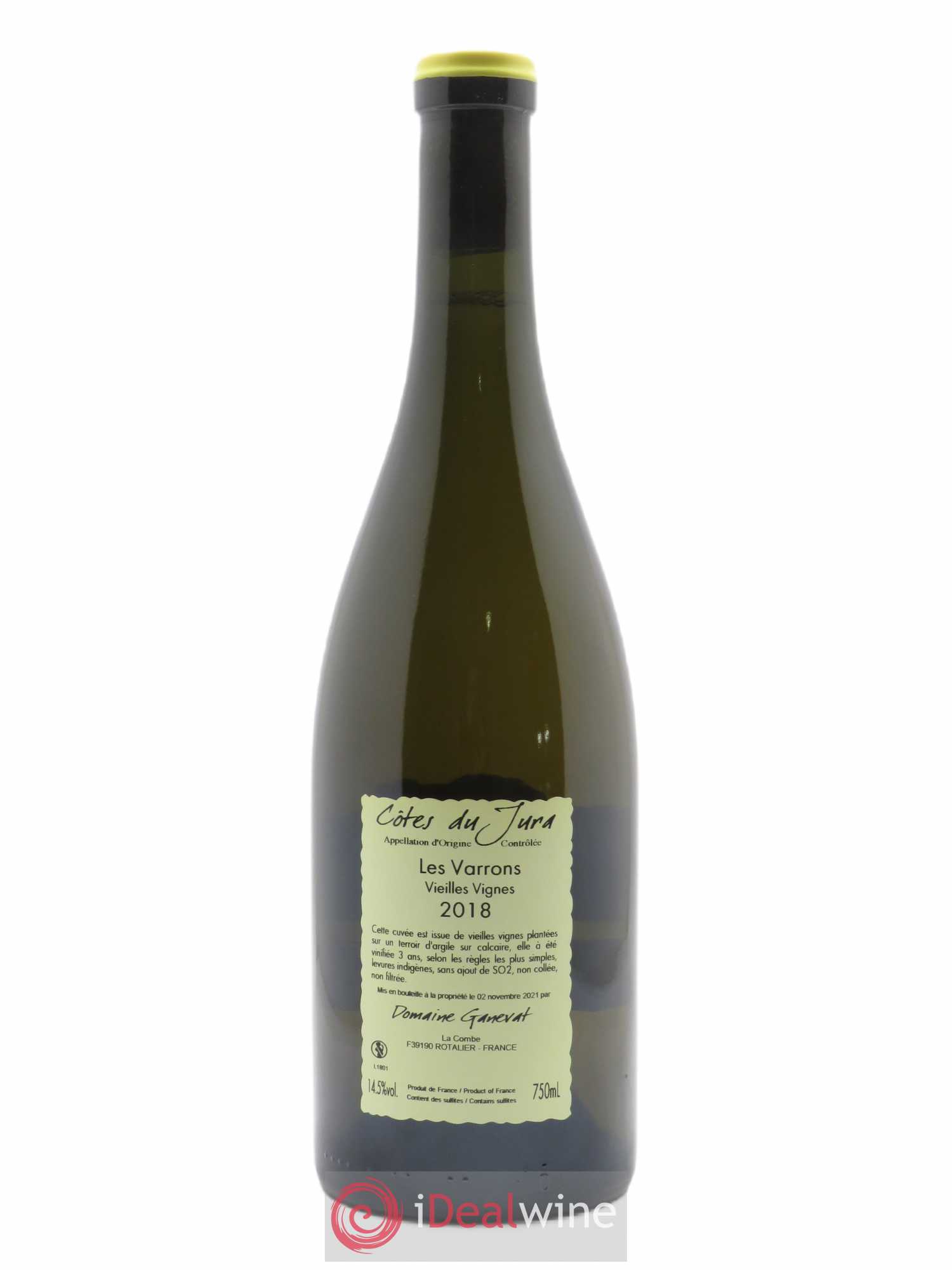 Côtes du Jura Les Varrons Vieilles Vignes Jean-François Ganevat (Domaine) 2018 - Lot de 1 bouteille - 1