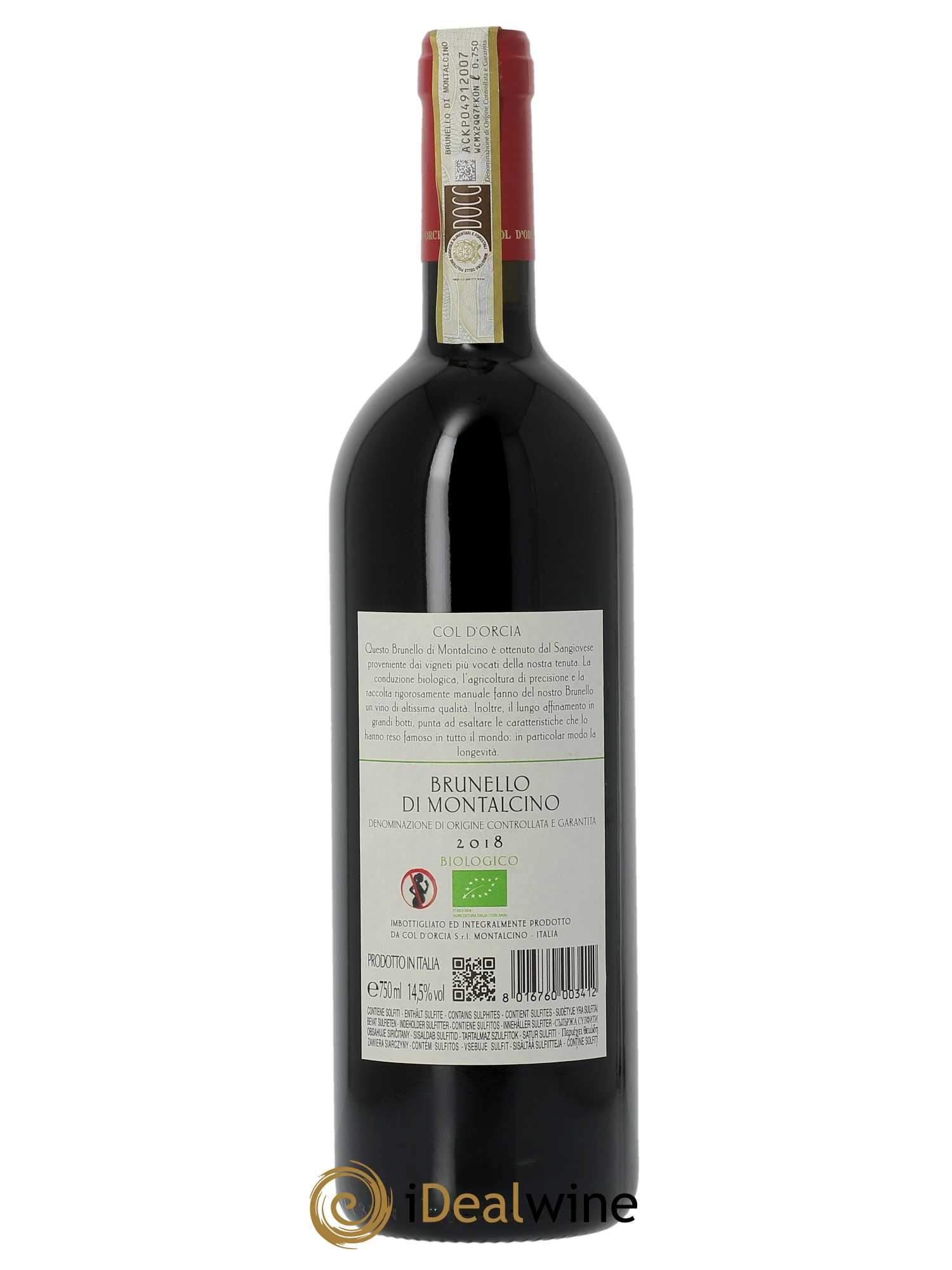 Brunello di Montalcino DOCG Riserva Tenuta Col d'Orcia 2018 - Lot of 1 bottle - 1