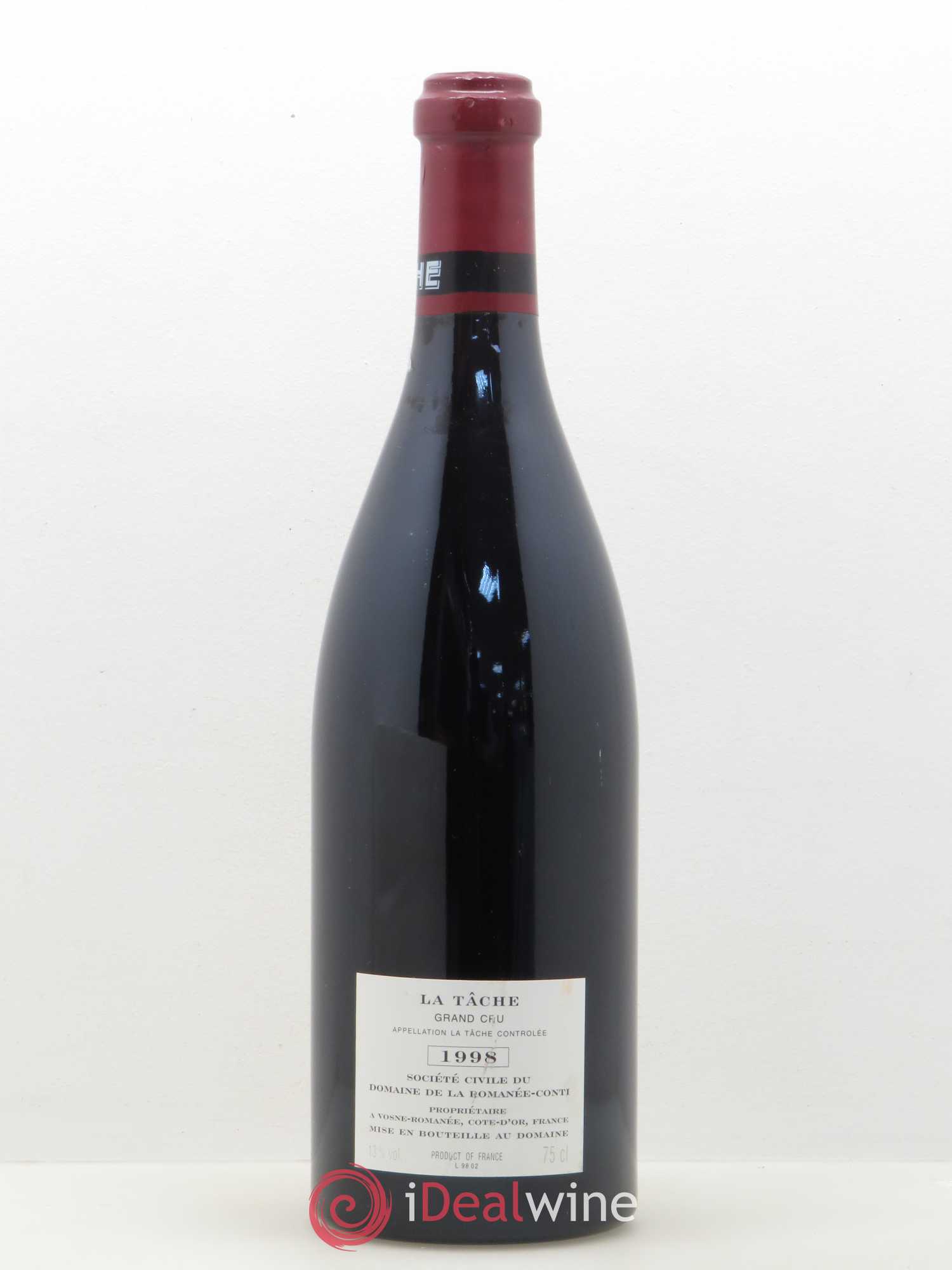 La Tâche Grand Cru Domaine de la Romanée-Conti 1998 - Lot de 1 bouteille - 1