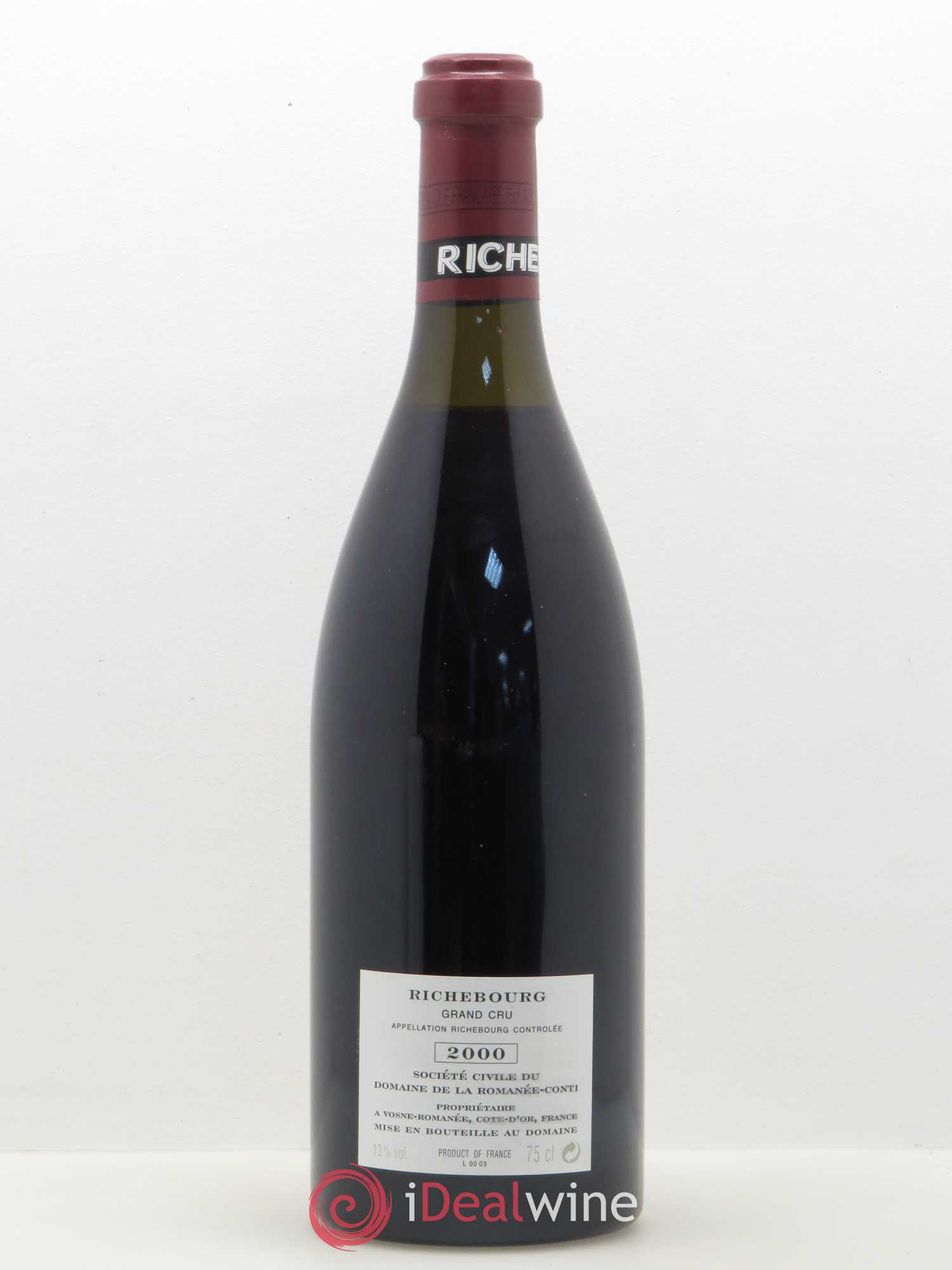 Richebourg Grand Cru Domaine de la Romanée-Conti 2000 - Lot de 1 bouteille - 1