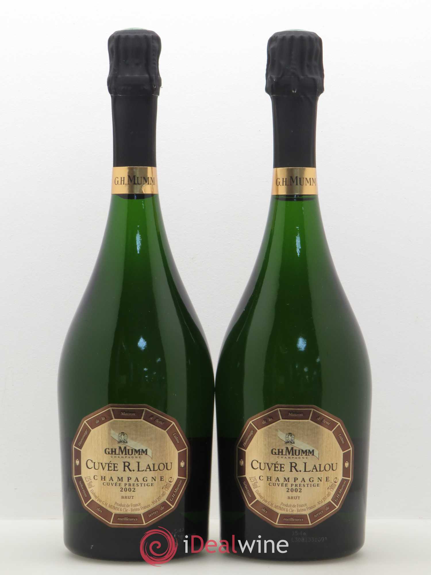 René Lalou Mumm 2002 - Posten von 2 Flaschen - 0