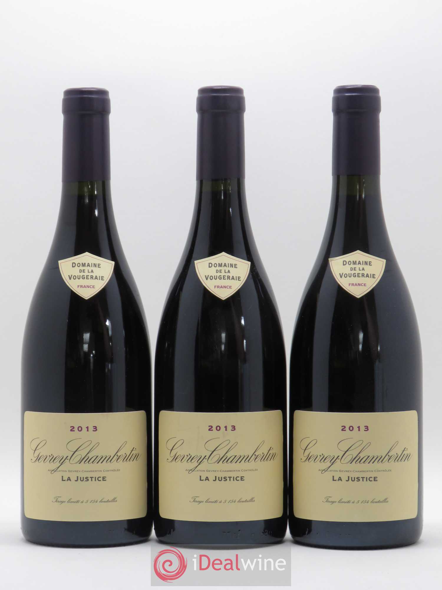 Gevrey-Chambertin La Justice La Vougeraie 2013 - Lot de 3 bouteilles - 0