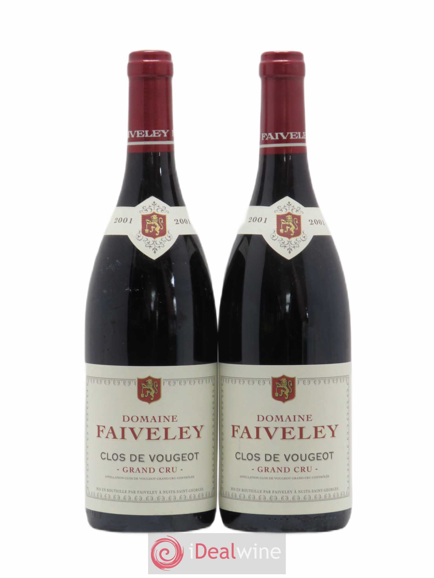 Clos de Vougeot Grand Cru Faiveley 2001 - Lot de 2 bouteilles - 0