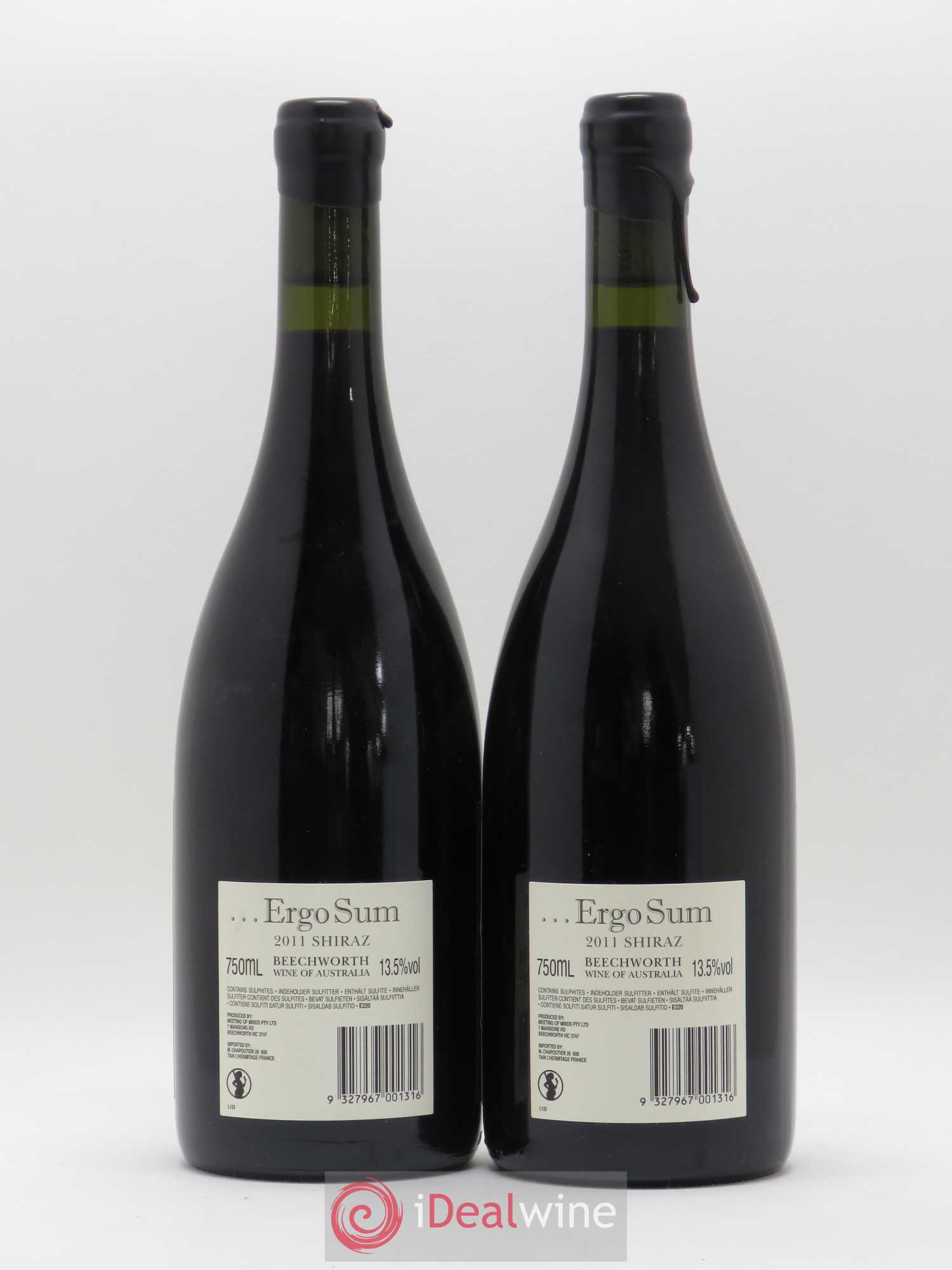Australie Beechworth Ergosum Shiraz Meeting of Minds PTY 2011 - Posten von 2 Flaschen - 1
