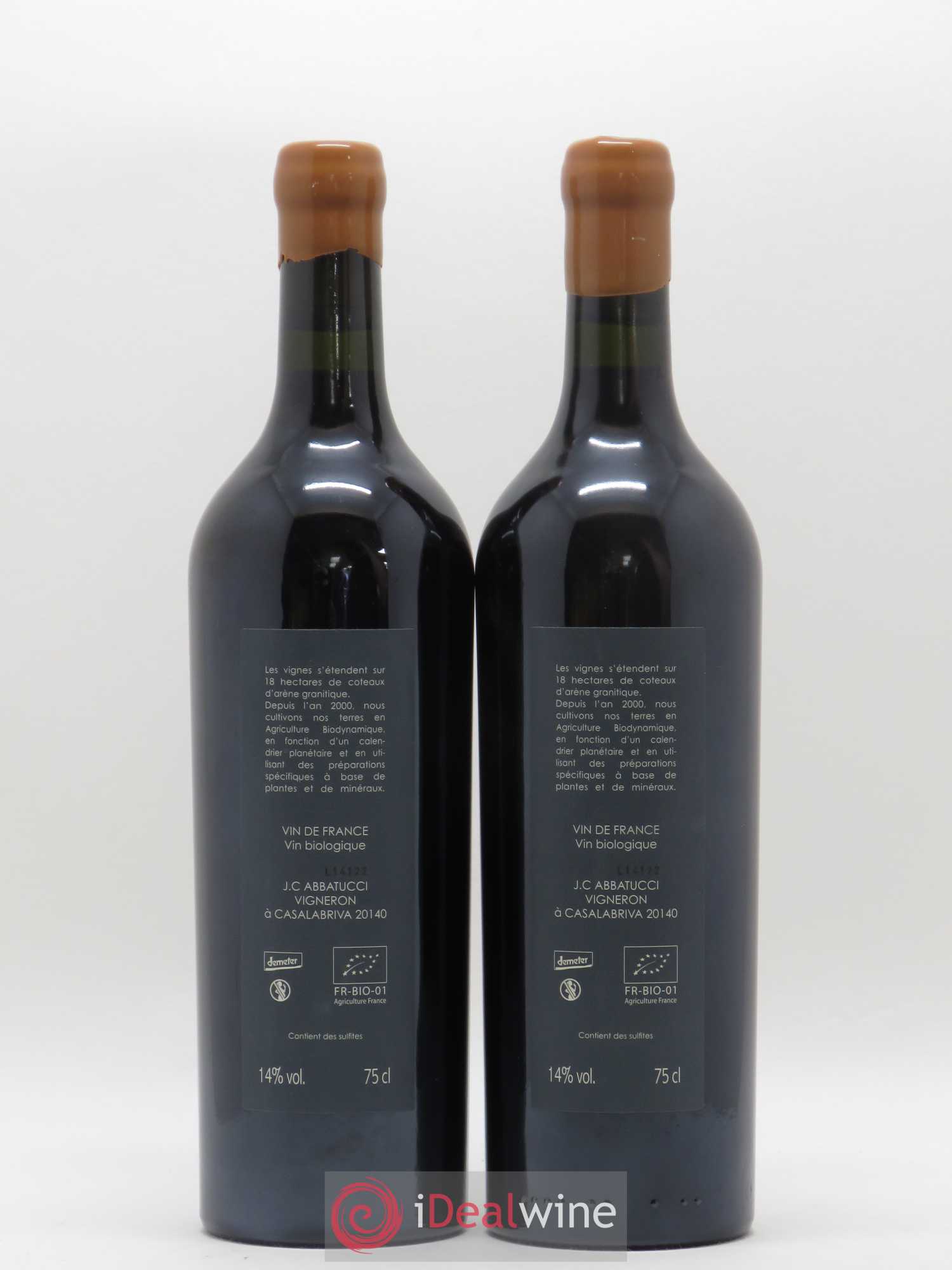 Vin de France Ministre Impérial Cuvée Collection Comte Abbatucci (Domaine) 2014 - Lot de 2 bouteilles - 1