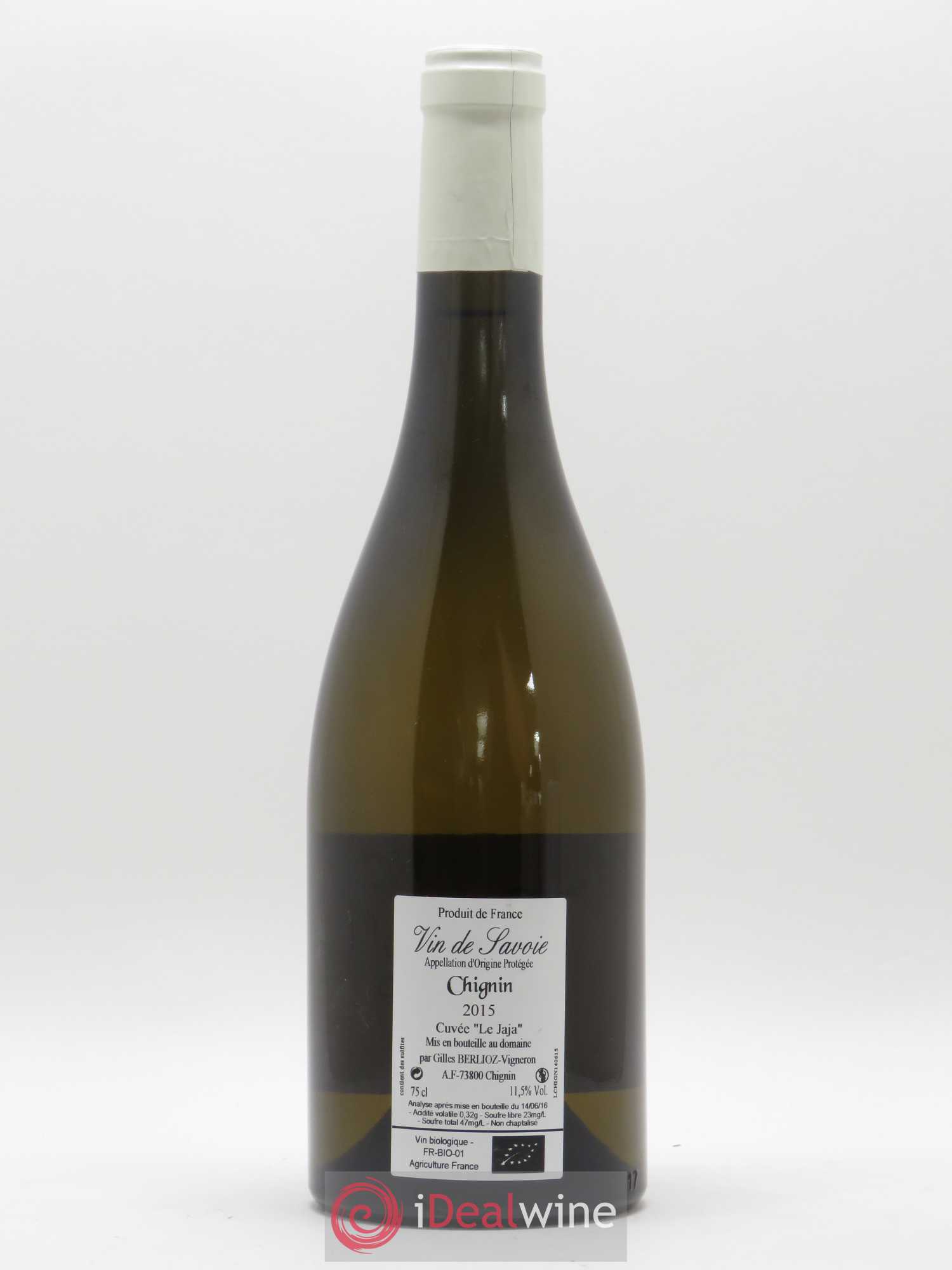 Vin de Savoie Chignin Le Jaja Gilles Berlioz 2015 - Lot de 1 bouteille - 1