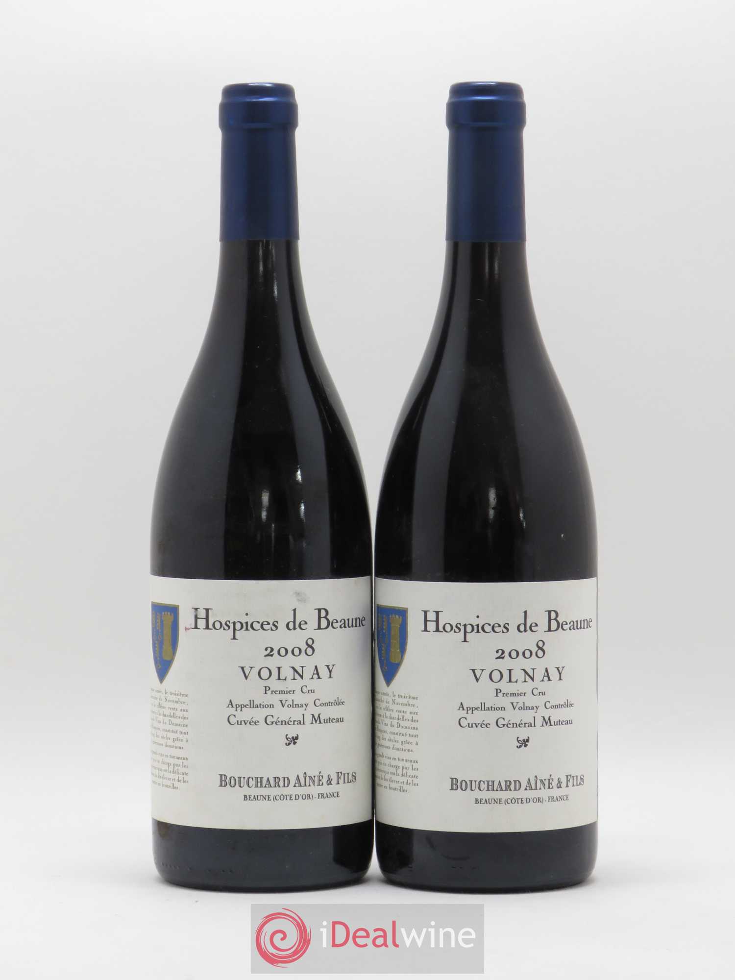 Volnay 1er Cru Hospices de Beaune Cuvée Général Muteau Bouchard Aîné & Fils 2008 - Posten von 2 Flaschen - 0