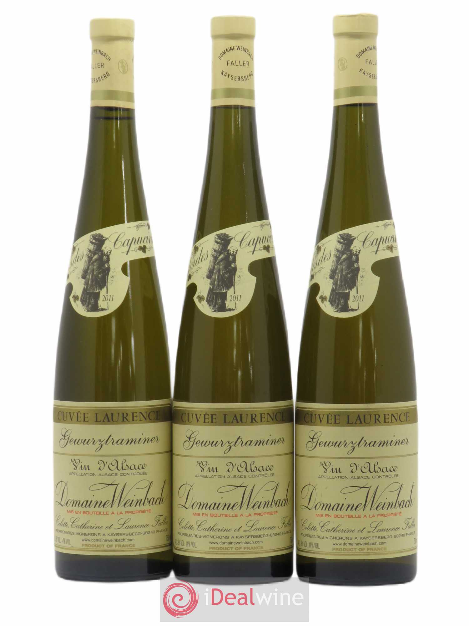 Alsace Gewurztraminer Cuvée Laurence Weinbach (Domaine) 2011 - Lot de 3 bouteilles - 0