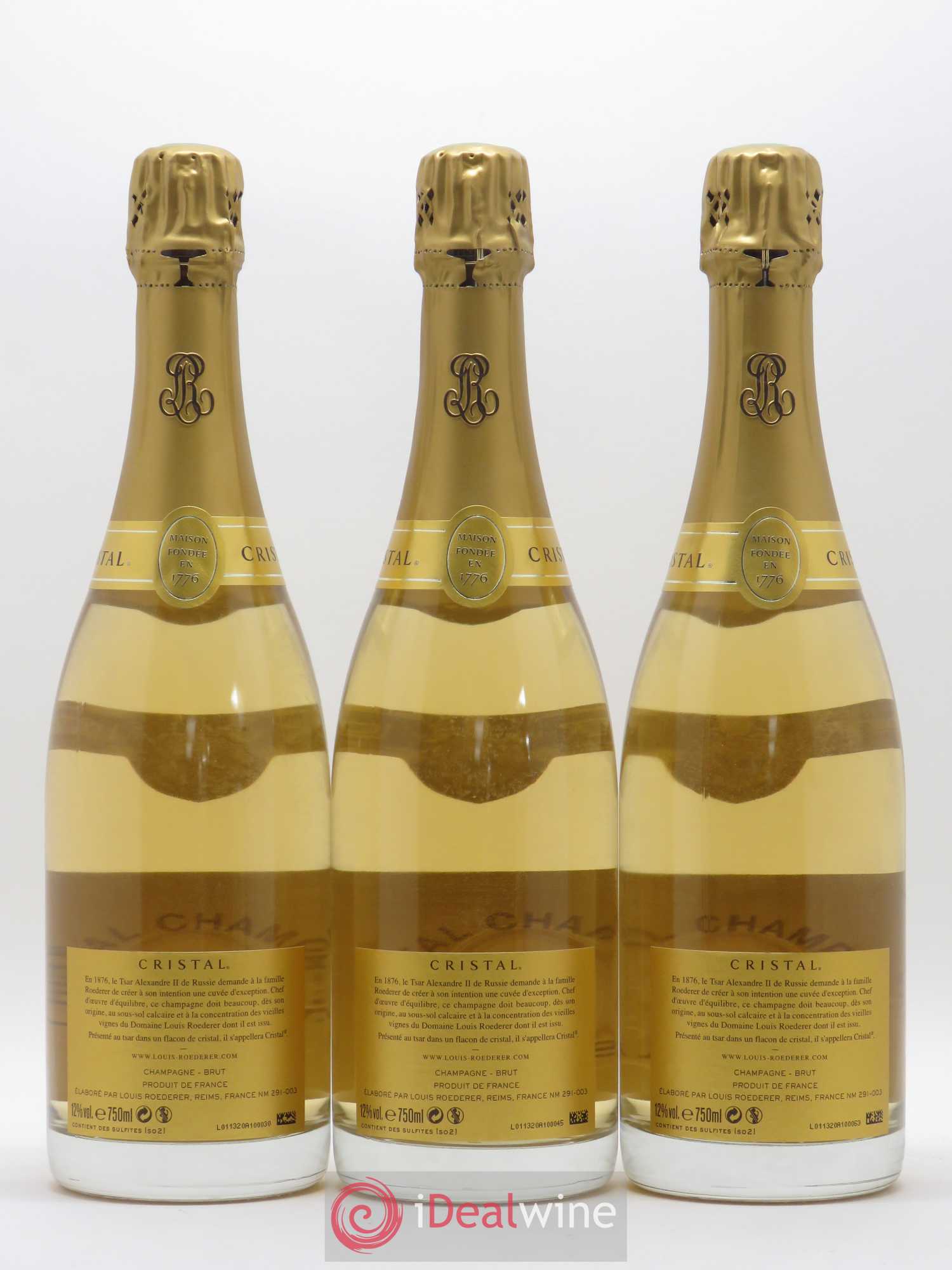Cristal Louis Roederer 2009 - Lot de 3 bouteilles - 1
