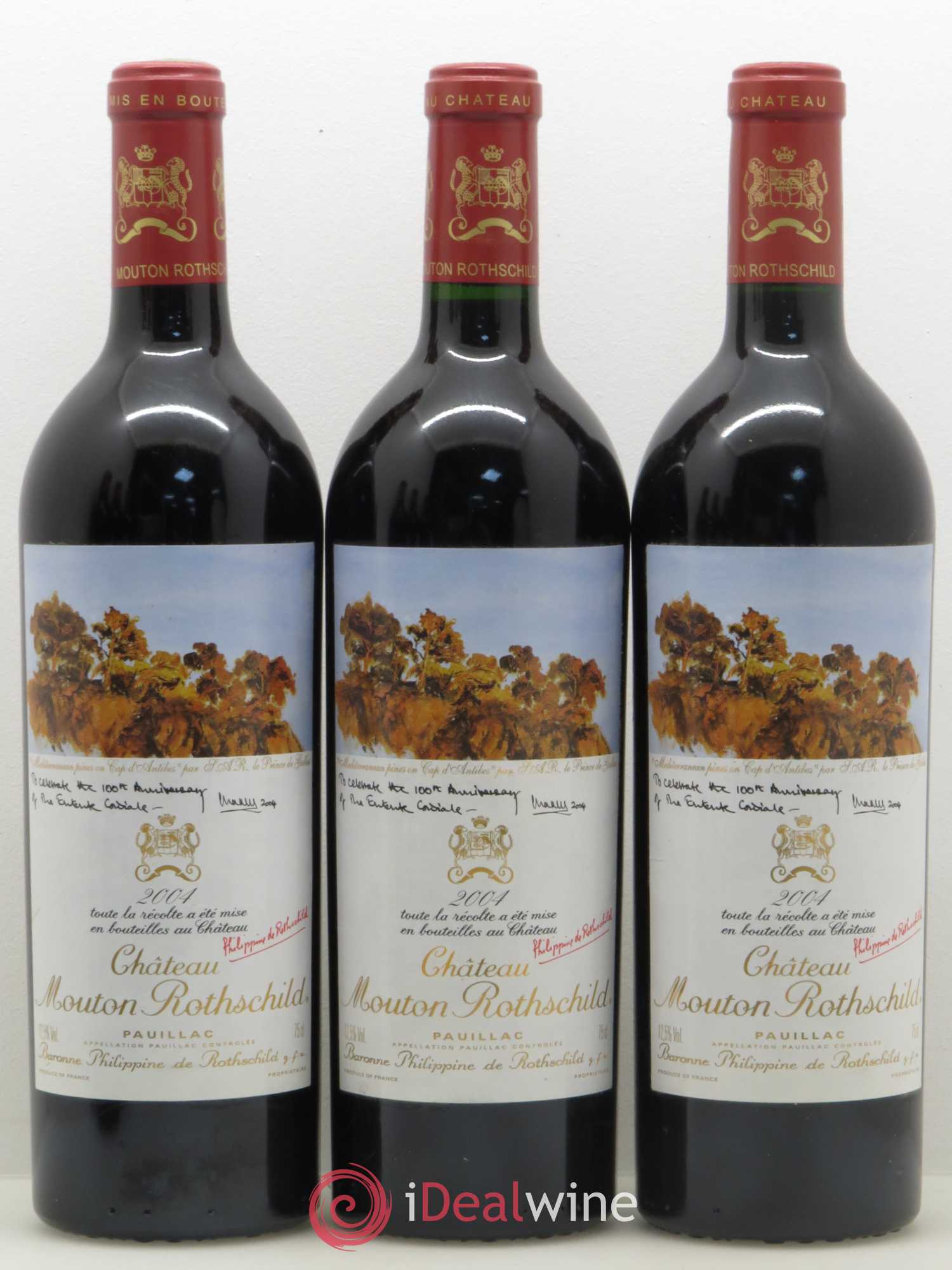 Château Mouton Rothschild 1er Grand Cru Classé 2004 - Lot de 6 bouteilles - 1