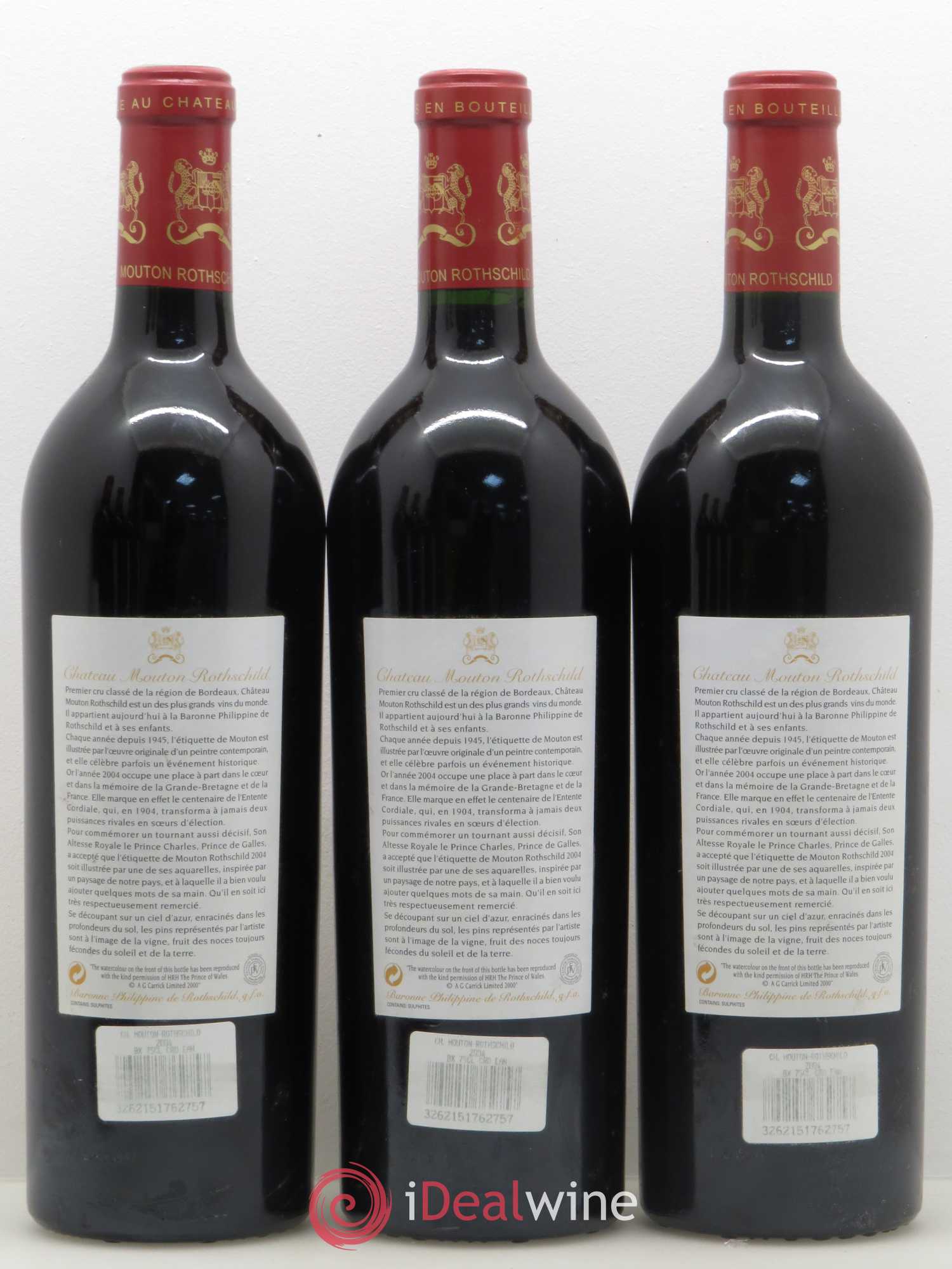Château Mouton Rothschild 1er Grand Cru Classé 2004 - Lot de 6 bouteilles - 2