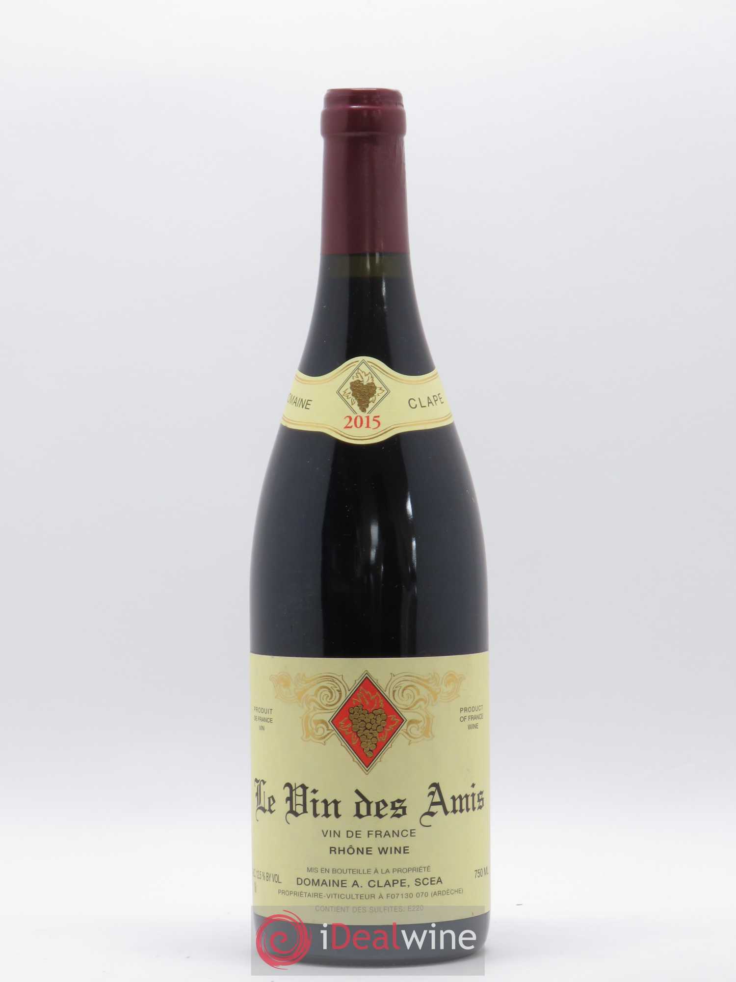 Vin de France Le Vin des Amis Auguste Clape 2015 - Lot de 1 bouteille - 0