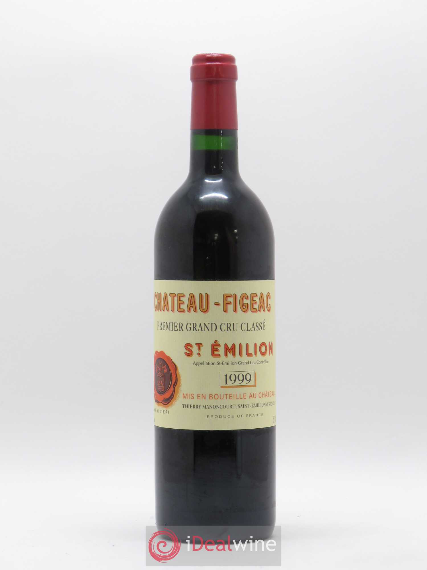 Château Figeac 1er Grand Cru Classé A 1999 - Lot de 1 bouteille - 0