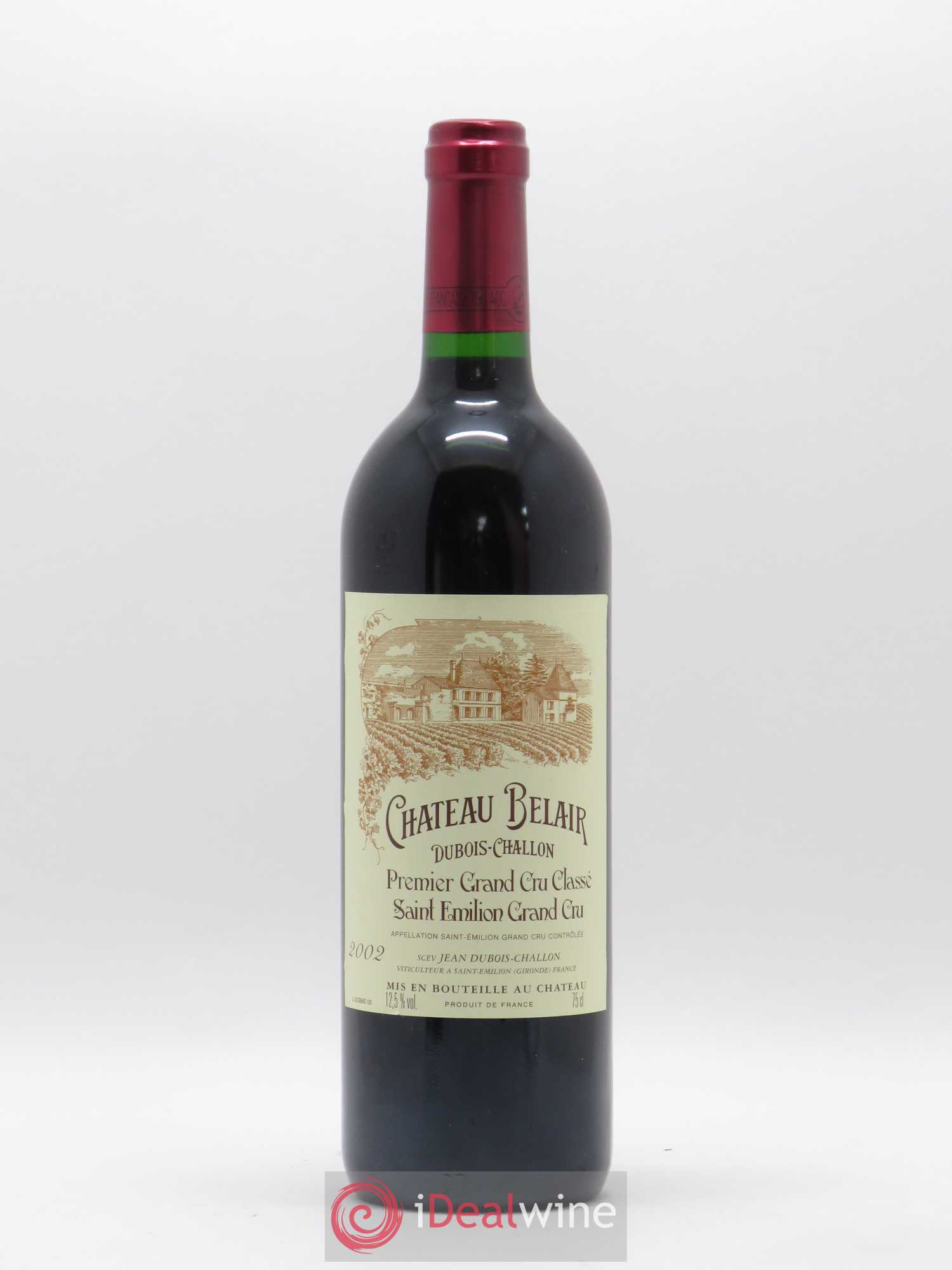 Château Belair (Belair-Monange) 1er Grand Cru Classé B 2002 - Lot de 1 bouteille - 0