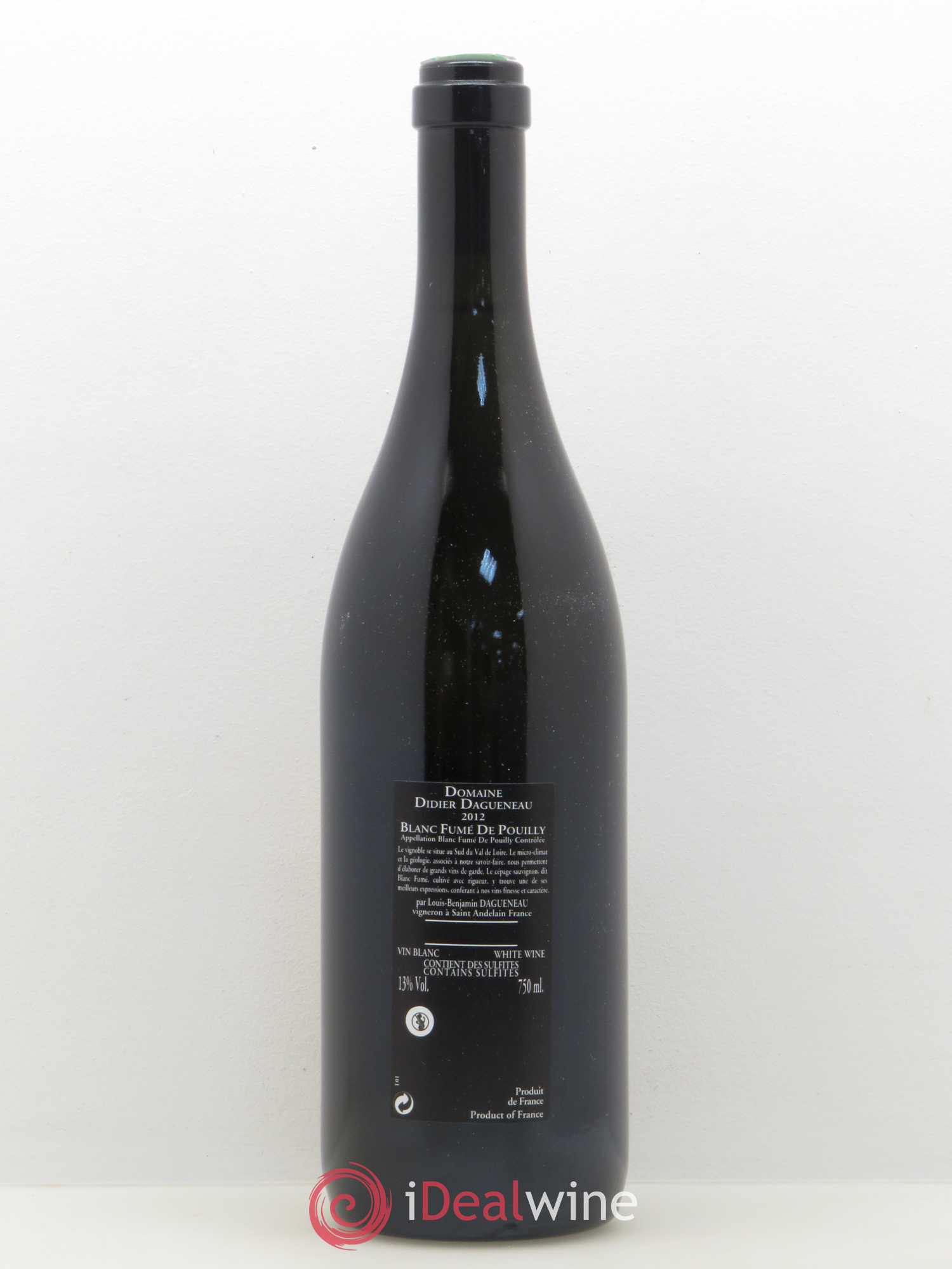 Vin de France (anciennement Pouilly-Fumé) Silex Dagueneau (Domaine Didier - Louis-Benjamin) 2012 - Lot de 1 bouteille - 1