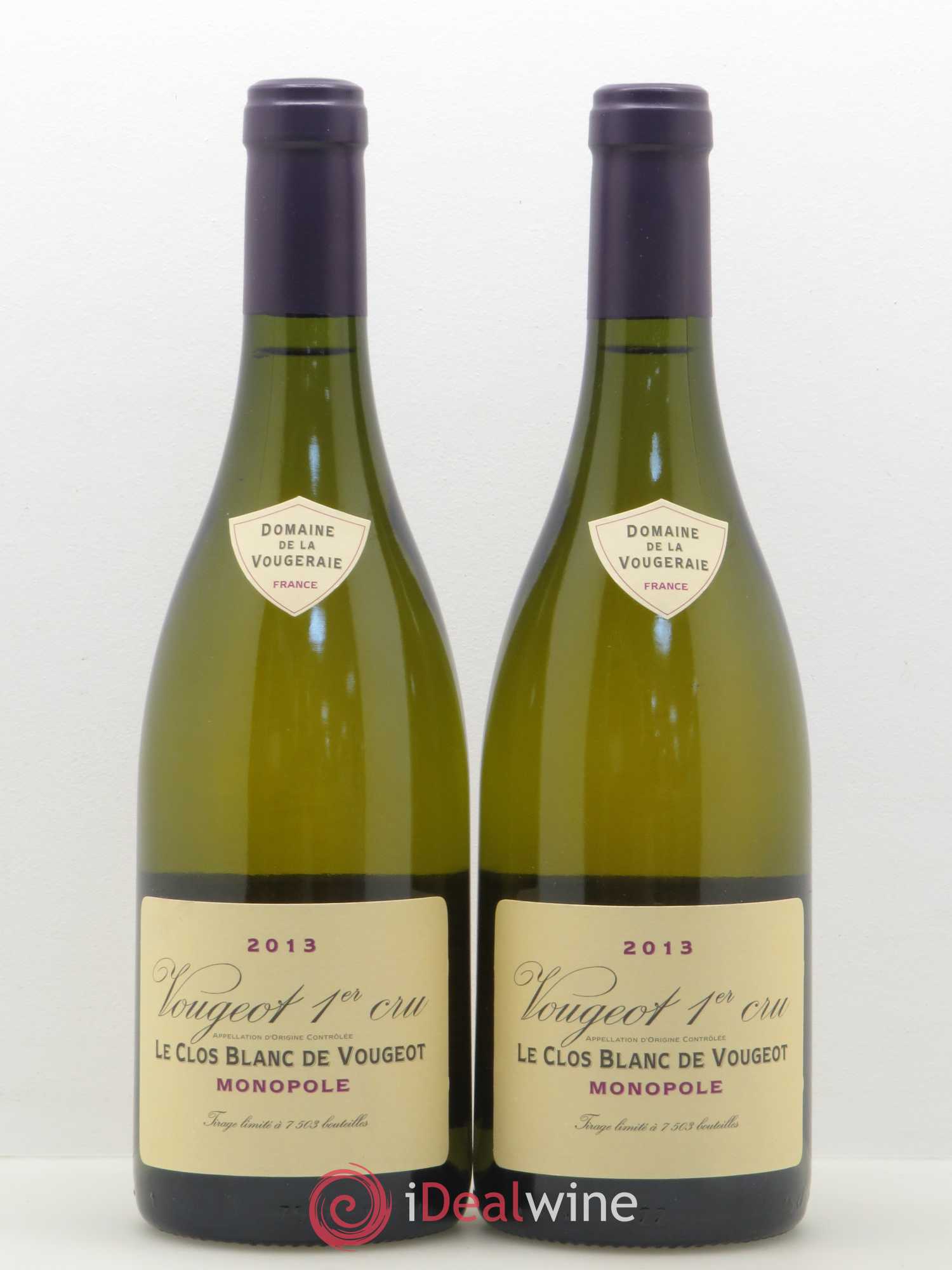 Vougeot 1er Cru Le Clos Blanc de Vougeot La Vougeraie 2013 - Lot de 2 bouteilles - 0
