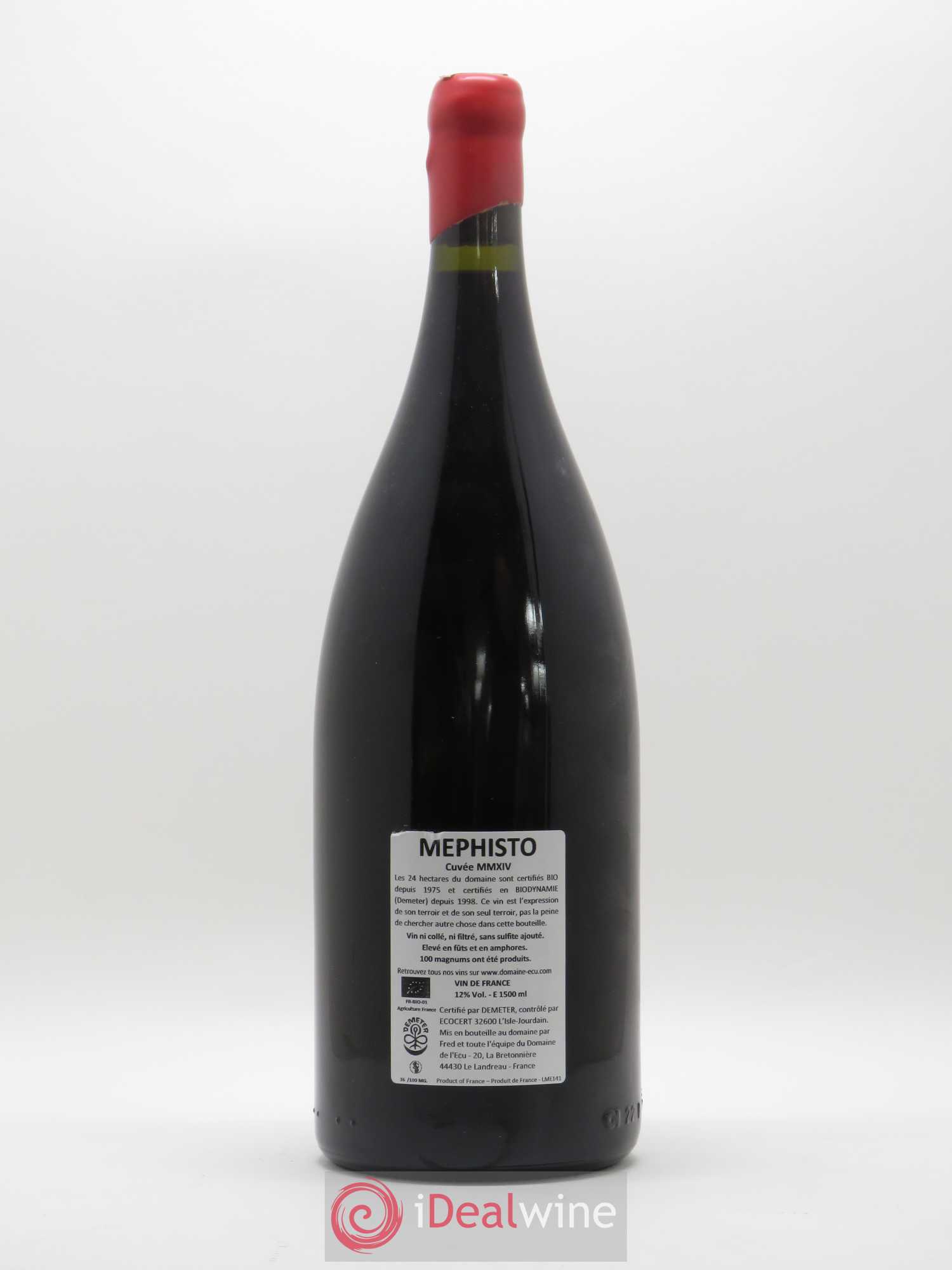 Vin de France Méphisto Domaine de L'Ecu 2014 - Lot de 1 magnum - 1