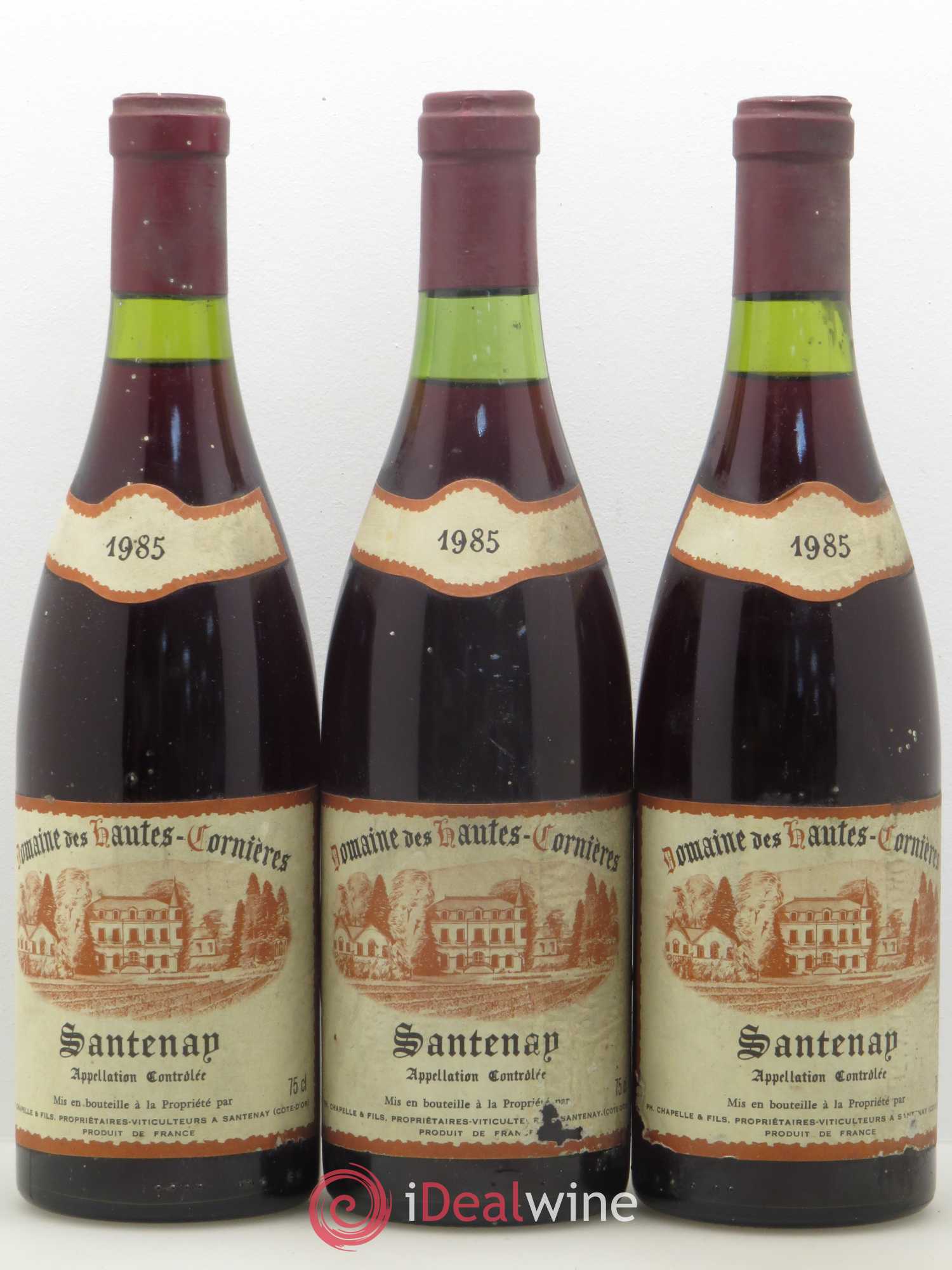 Santenay Domaine des Hautes Cornières 1985 - Lot de 3 bouteilles - 0