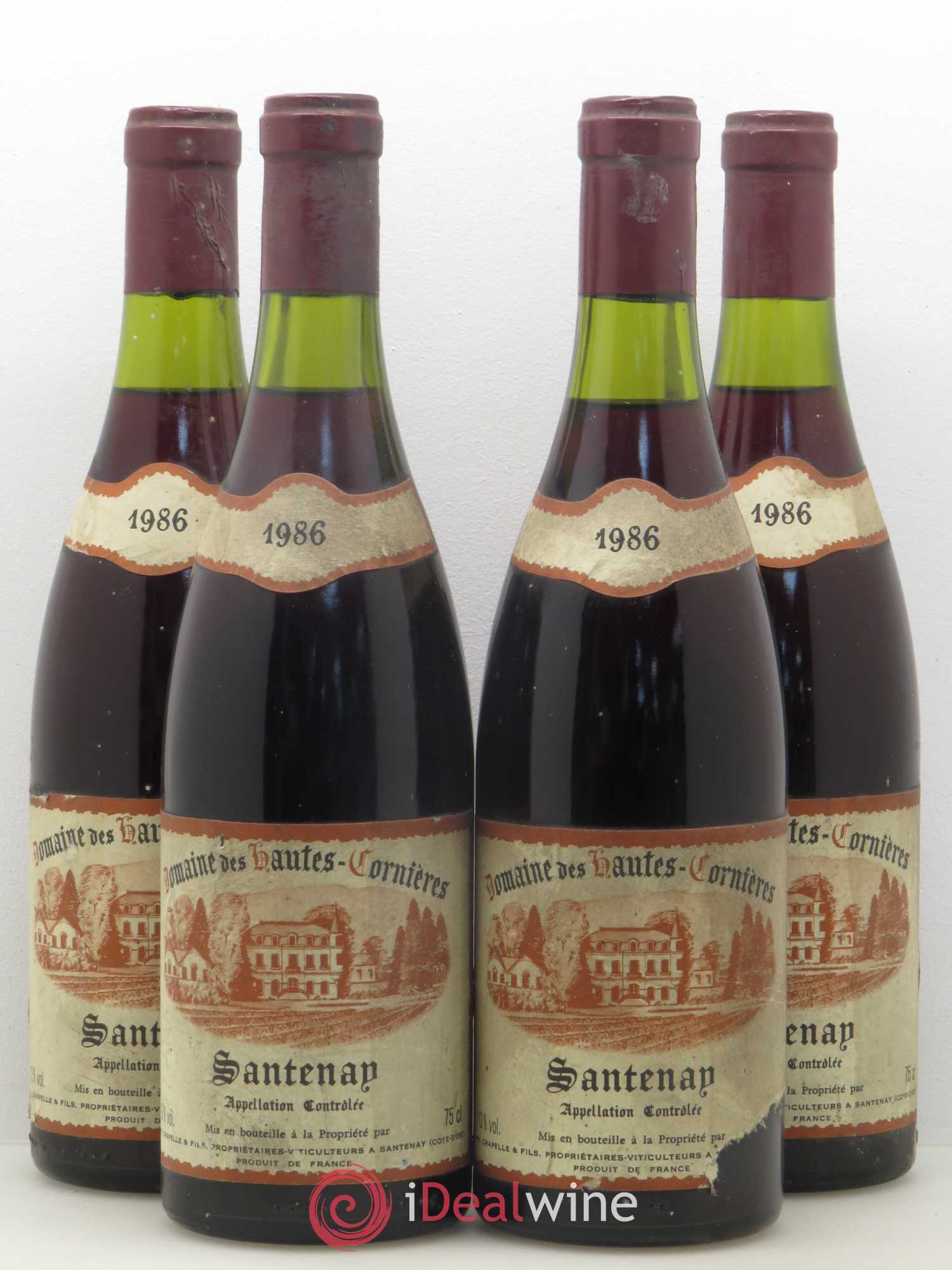 Santenay Domaine des Hautes Cornières 1986 - Lot de 4 bouteilles - 0