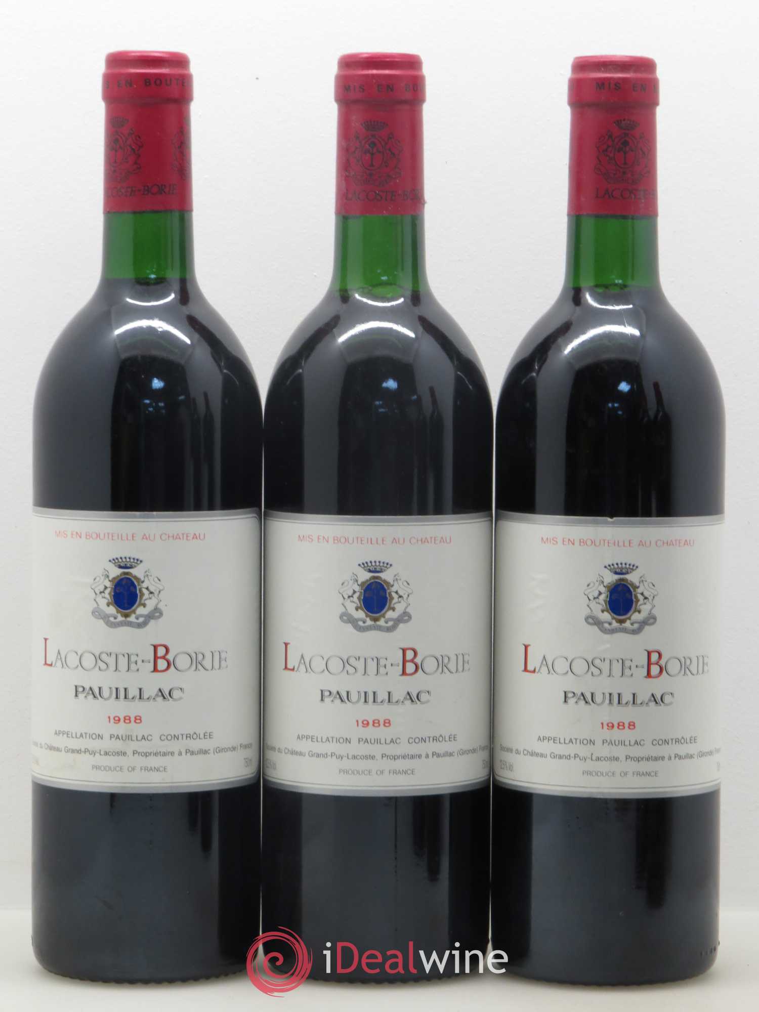 Lacoste Borie (sans prix de réserve) 1988 - Lot de 5 bouteilles - 1