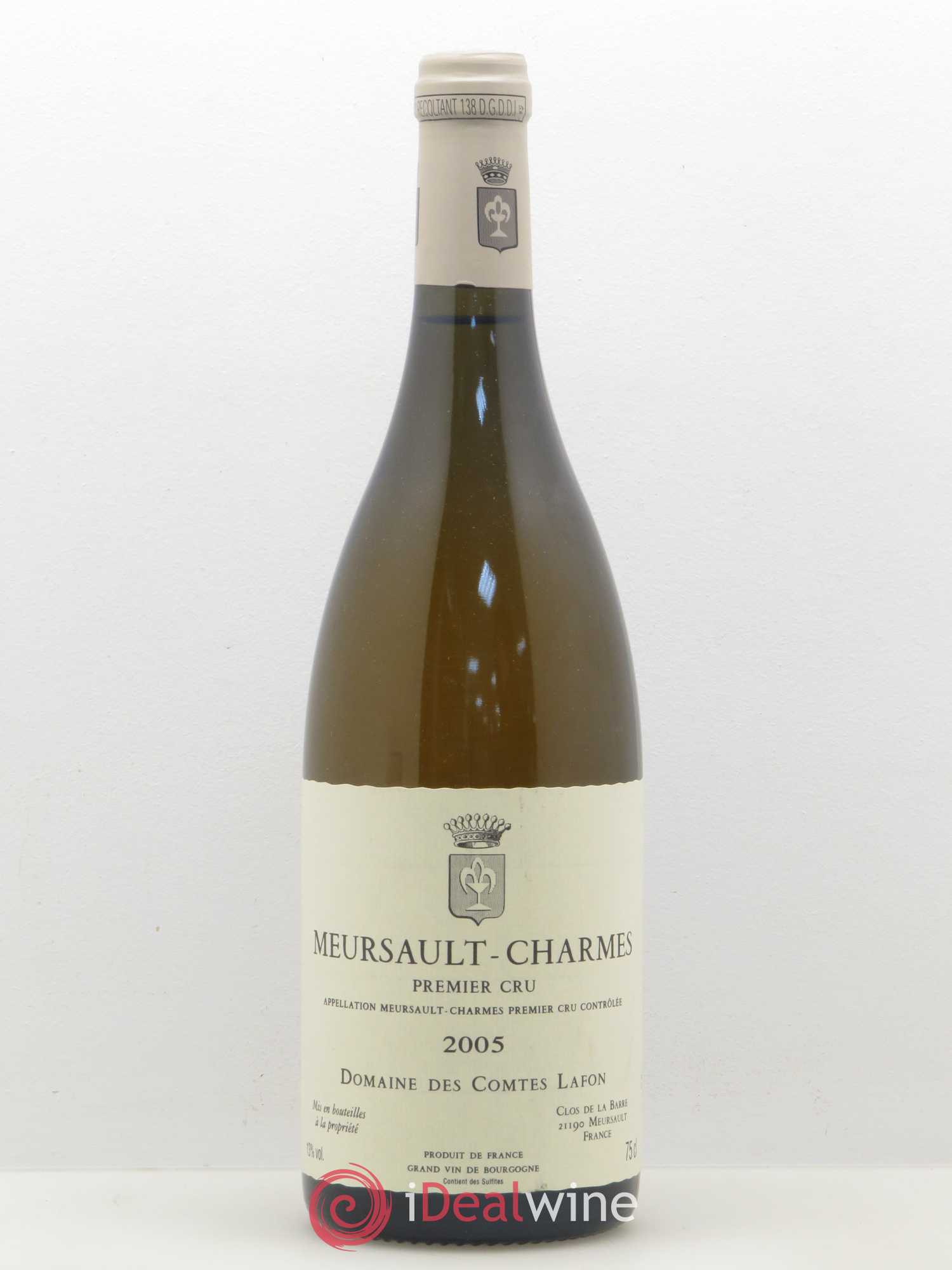 Meursault 1er Cru Charmes Comtes Lafon (Domaine des) 2005 - Lot de 1 bouteille - 0