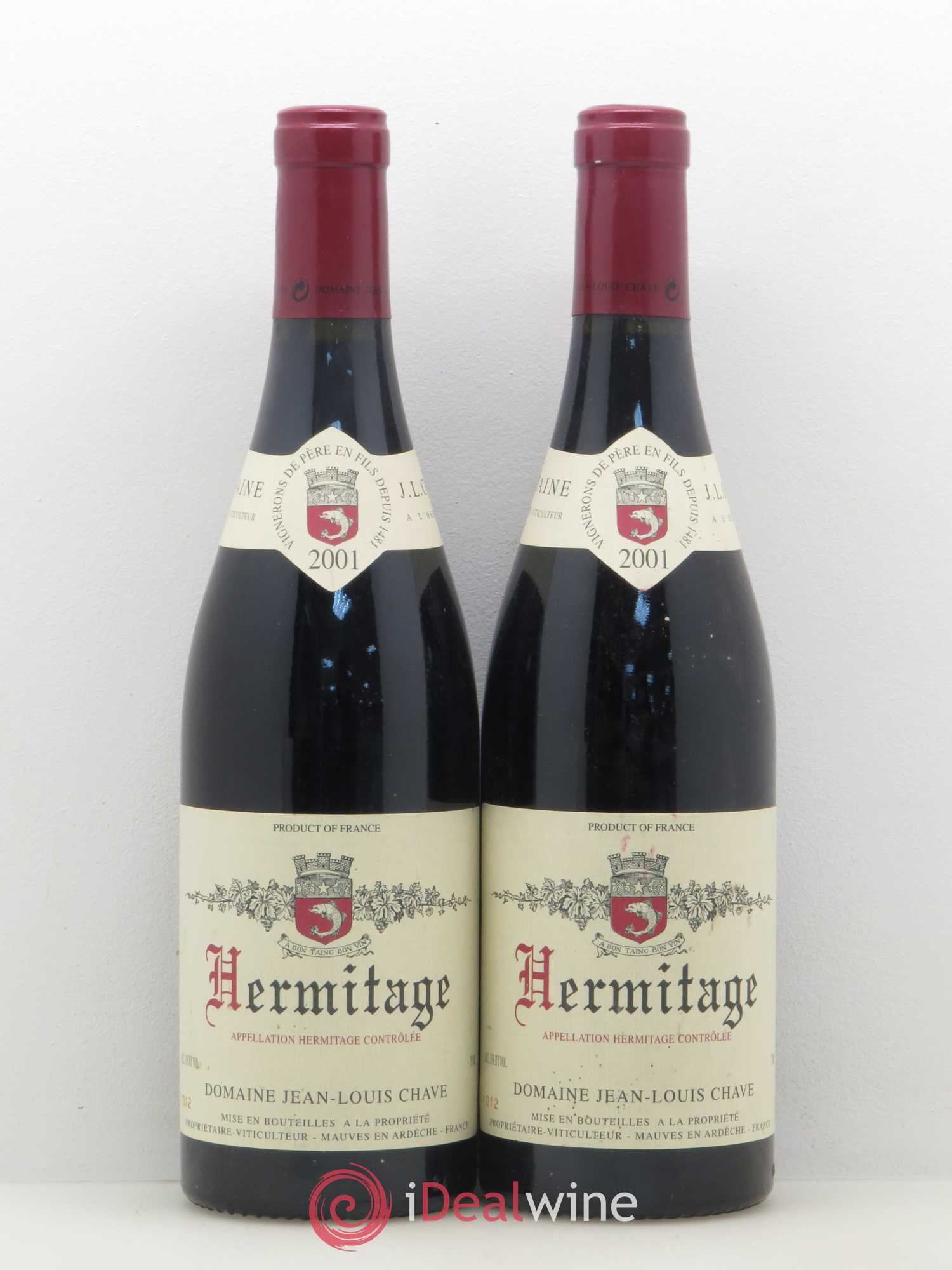Hermitage Jean-Louis Chave 2001 - Lot de 2 bouteilles - 0