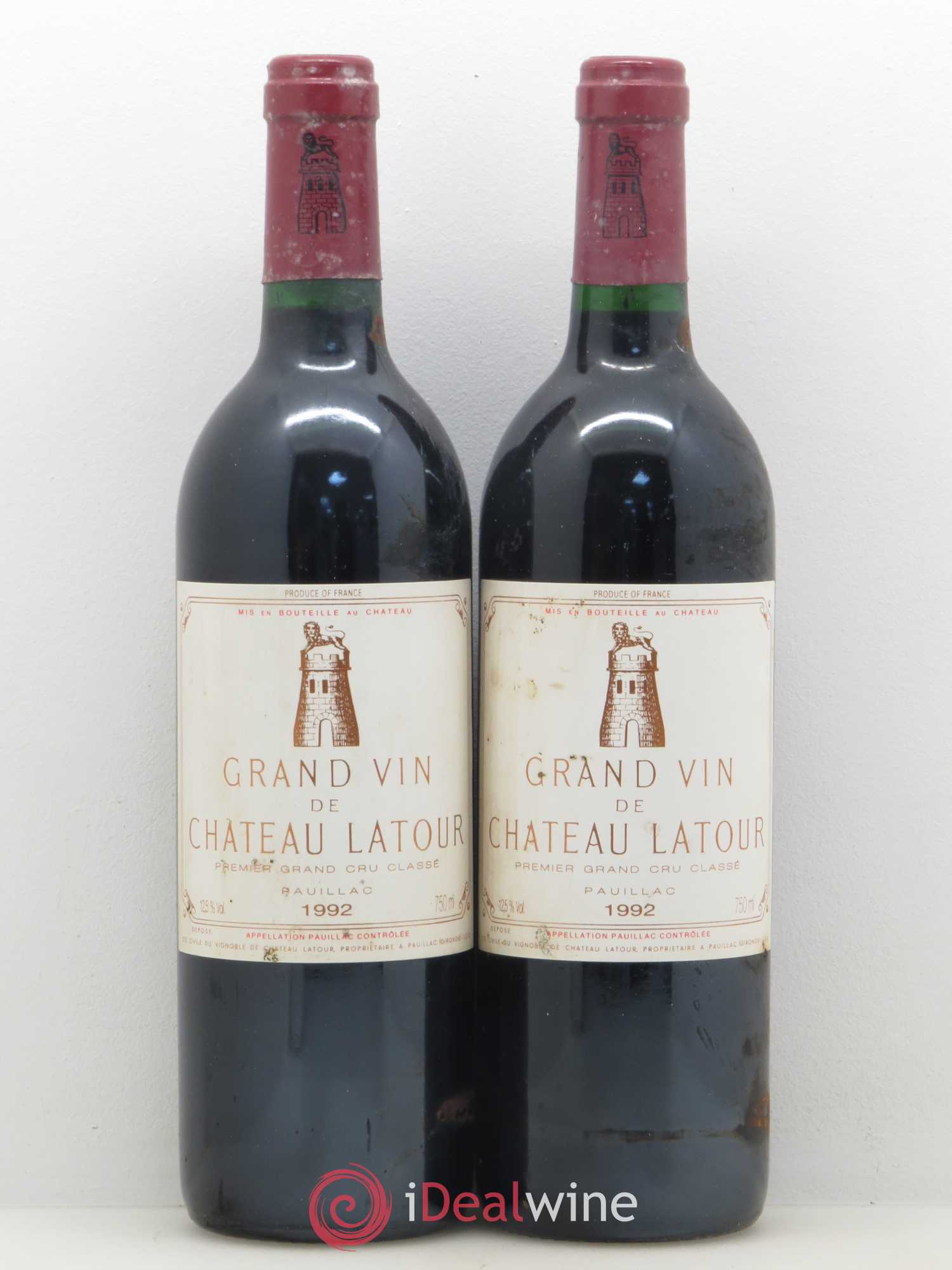 Château Latour 1er Grand Cru Classé 1992 - Lot de 2 bouteilles - 0