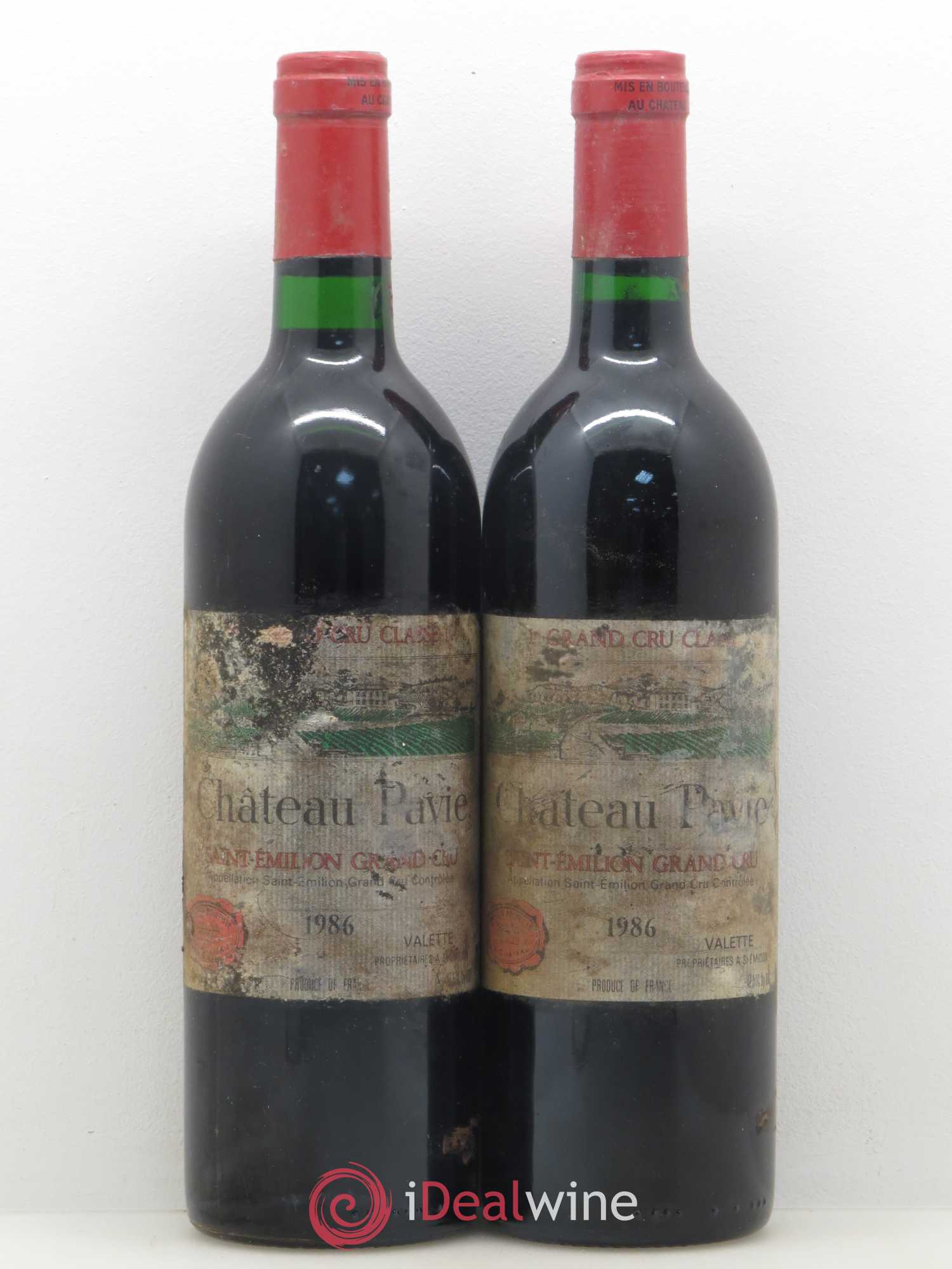 Château Pavie 1er Grand Cru Classé A 1986 - Lot de 2 bouteilles - 0