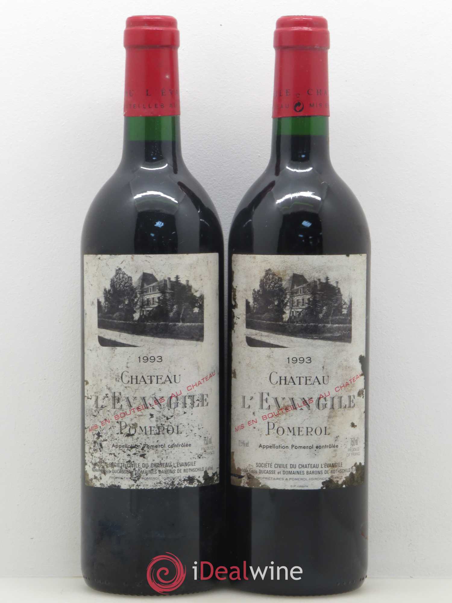 Château l' Évangile 1993 - Lot de 2 bouteilles - 0