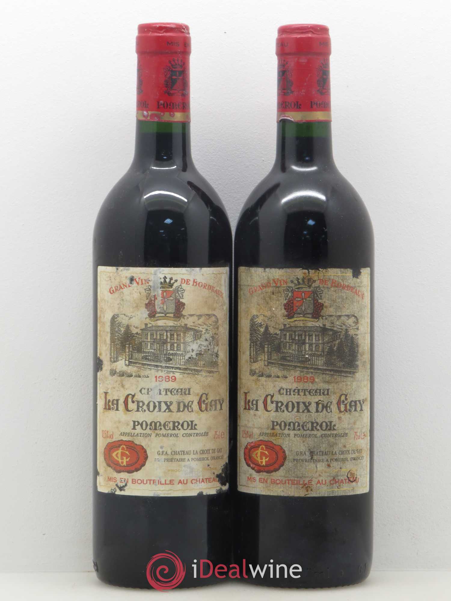 Château la Croix de Gay 1989 - Lot de 2 bouteilles - 0
