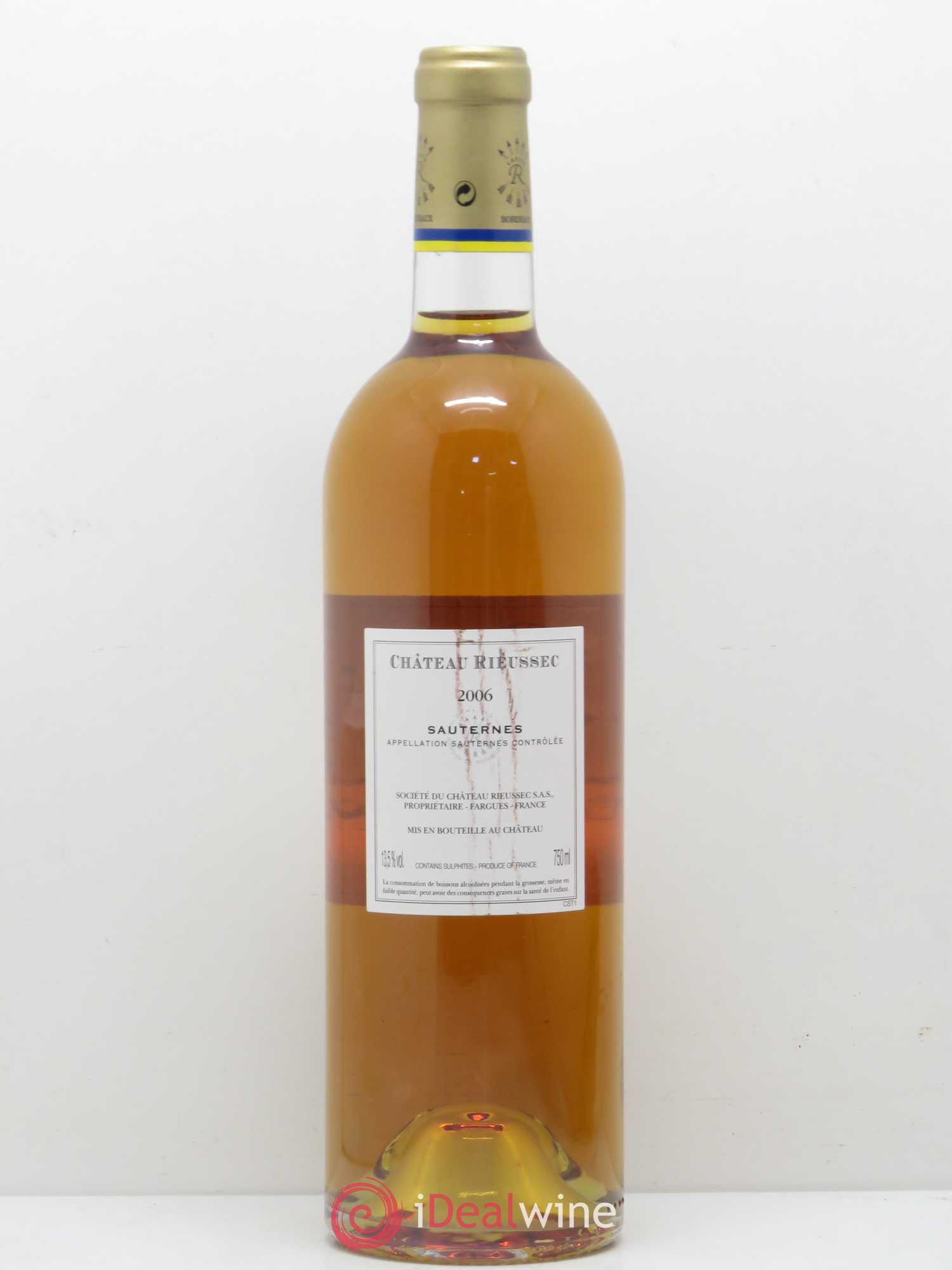 Château Rieussec 1er Grand Cru Classé 2006 - Posten von 1 Flasche - 1