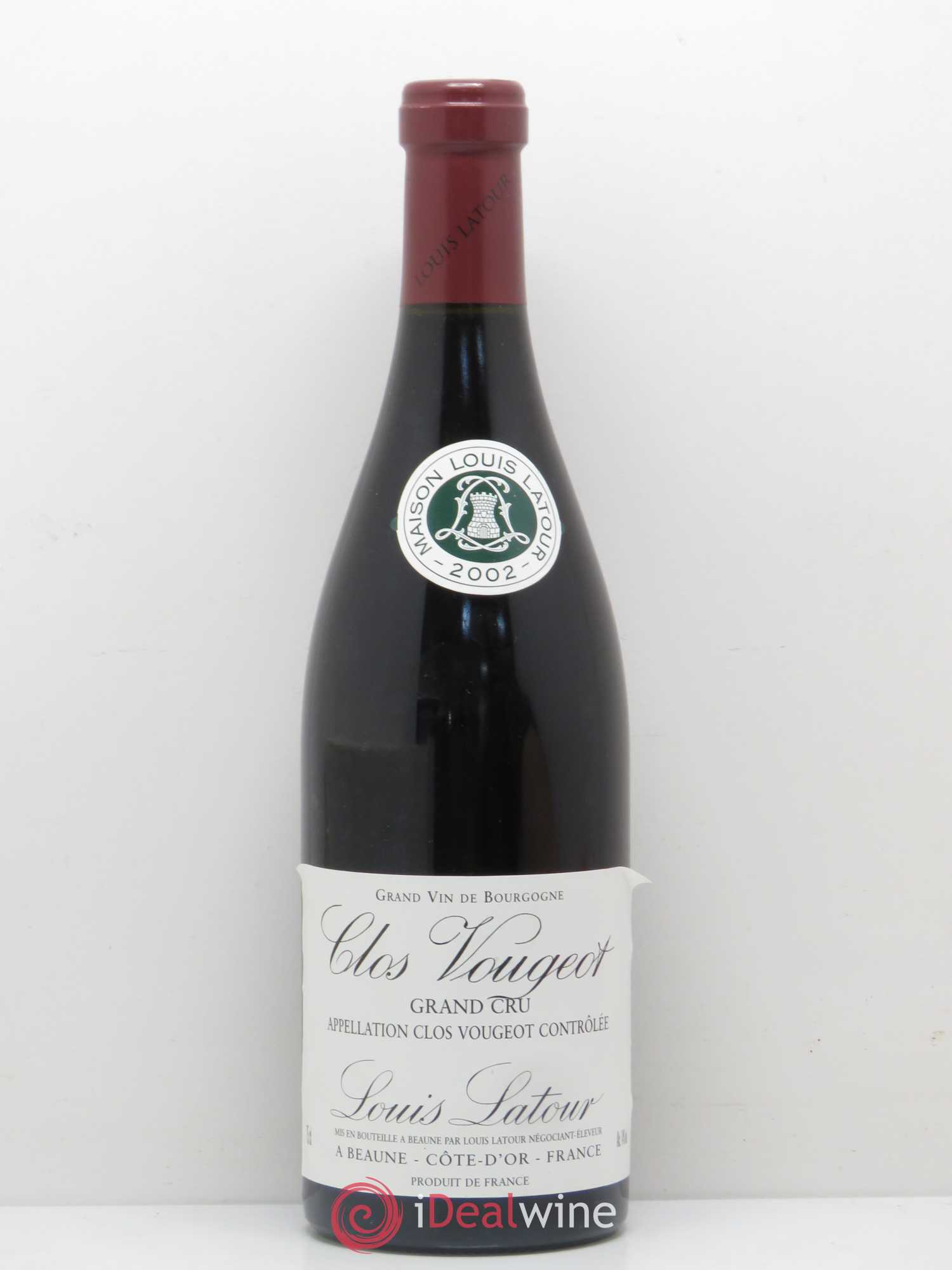 Clos de Vougeot Grand Cru Domaine Louis Latour 2002 - Lot de 1 bouteille - 0
