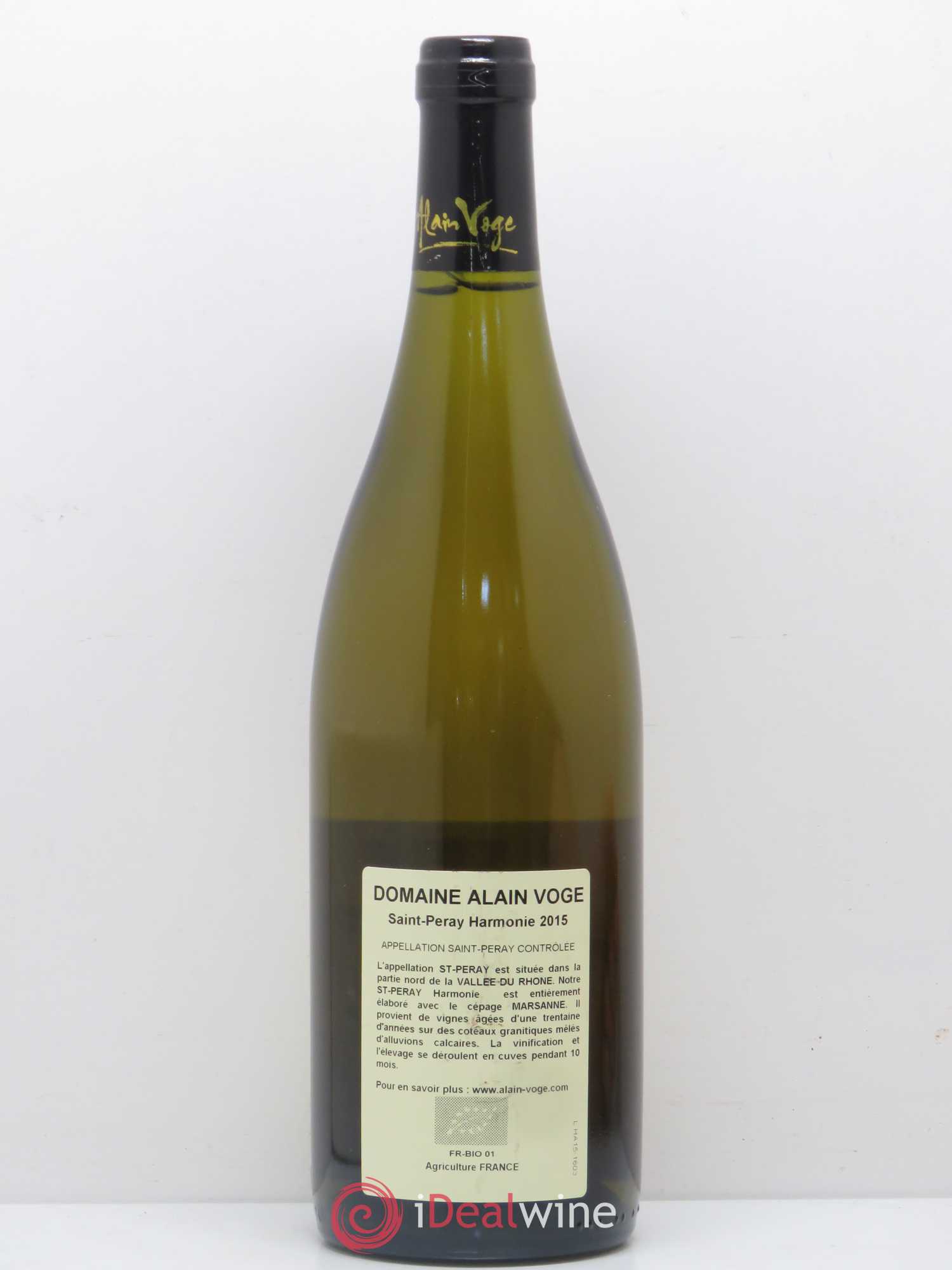 Saint-Péray Harmonie Alain Voge (Domaine) 2015 - Lot de 1 bouteille - 1