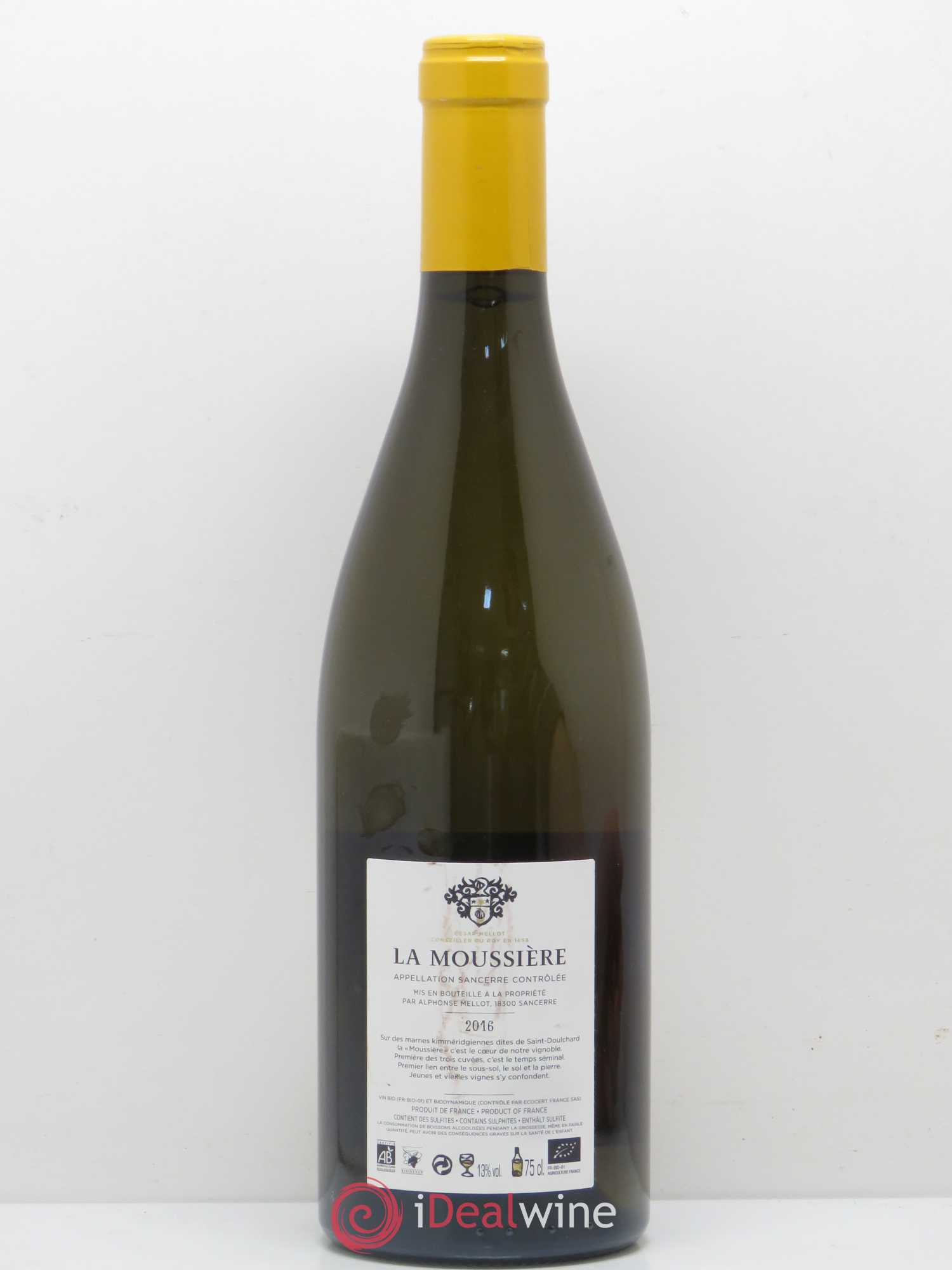 Sancerre La Moussière Alphonse Mellot 2016 - Lot de 1 bouteille - 1
