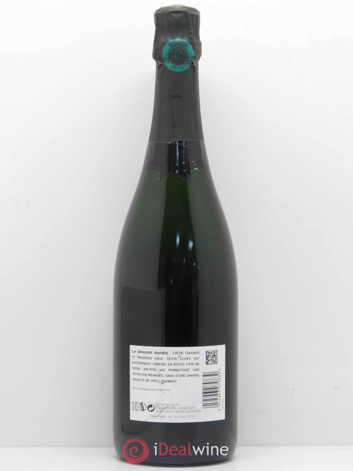 La Grande Année Brut Bollinger 2004 - Lot de 1 bouteille - 1