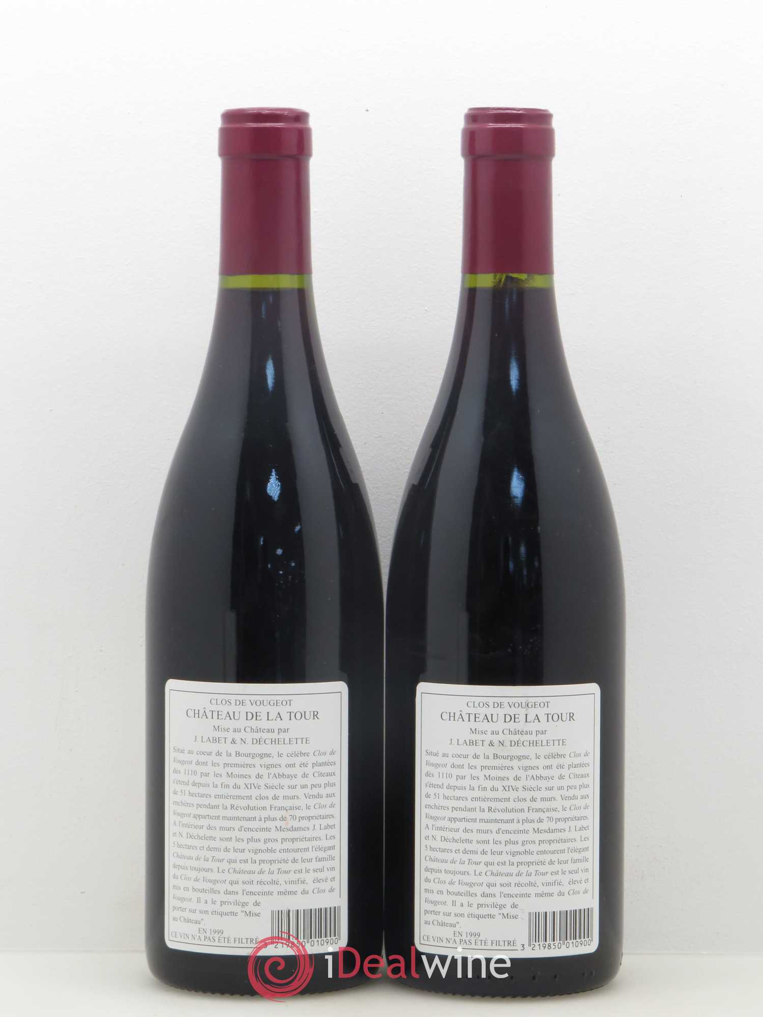 Clos de Vougeot Grand Cru Château de La Tour 1999 - Lot de 2 bouteilles - 1