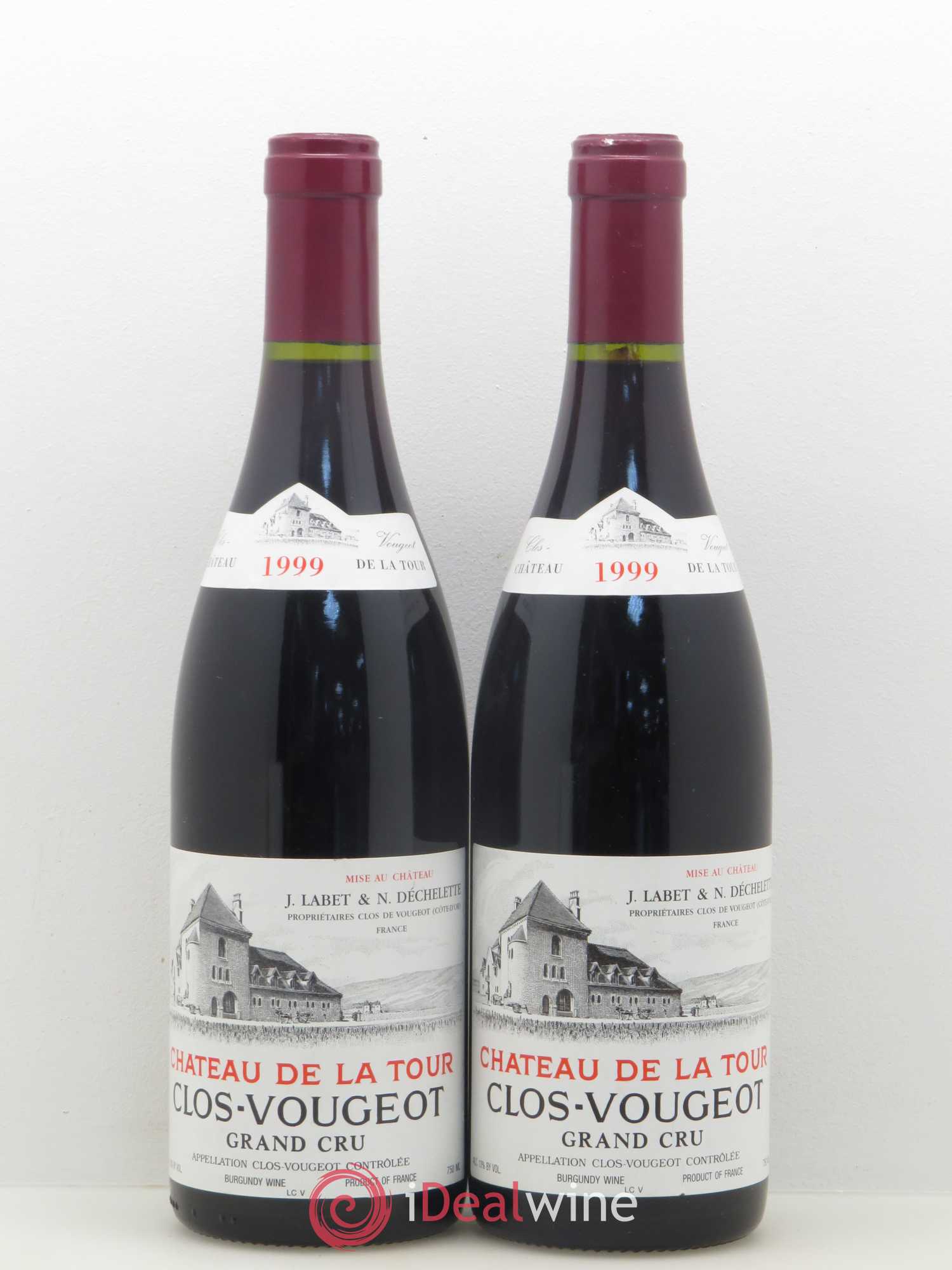 Clos de Vougeot Grand Cru Château de La Tour 1999 - Lot de 2 bouteilles - 0