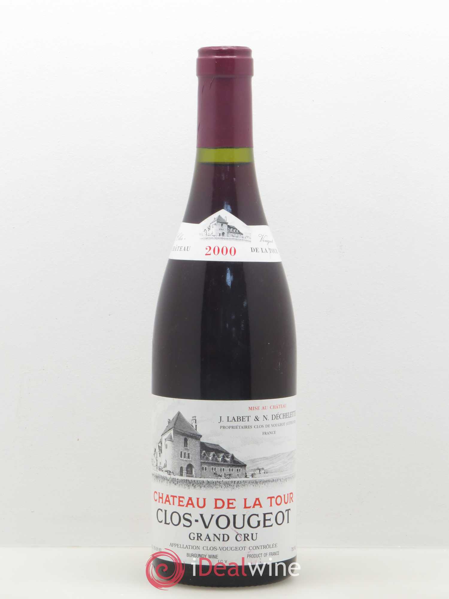 Clos de Vougeot Grand Cru Château de La Tour 2000 - Lot de 1 bouteille - 0