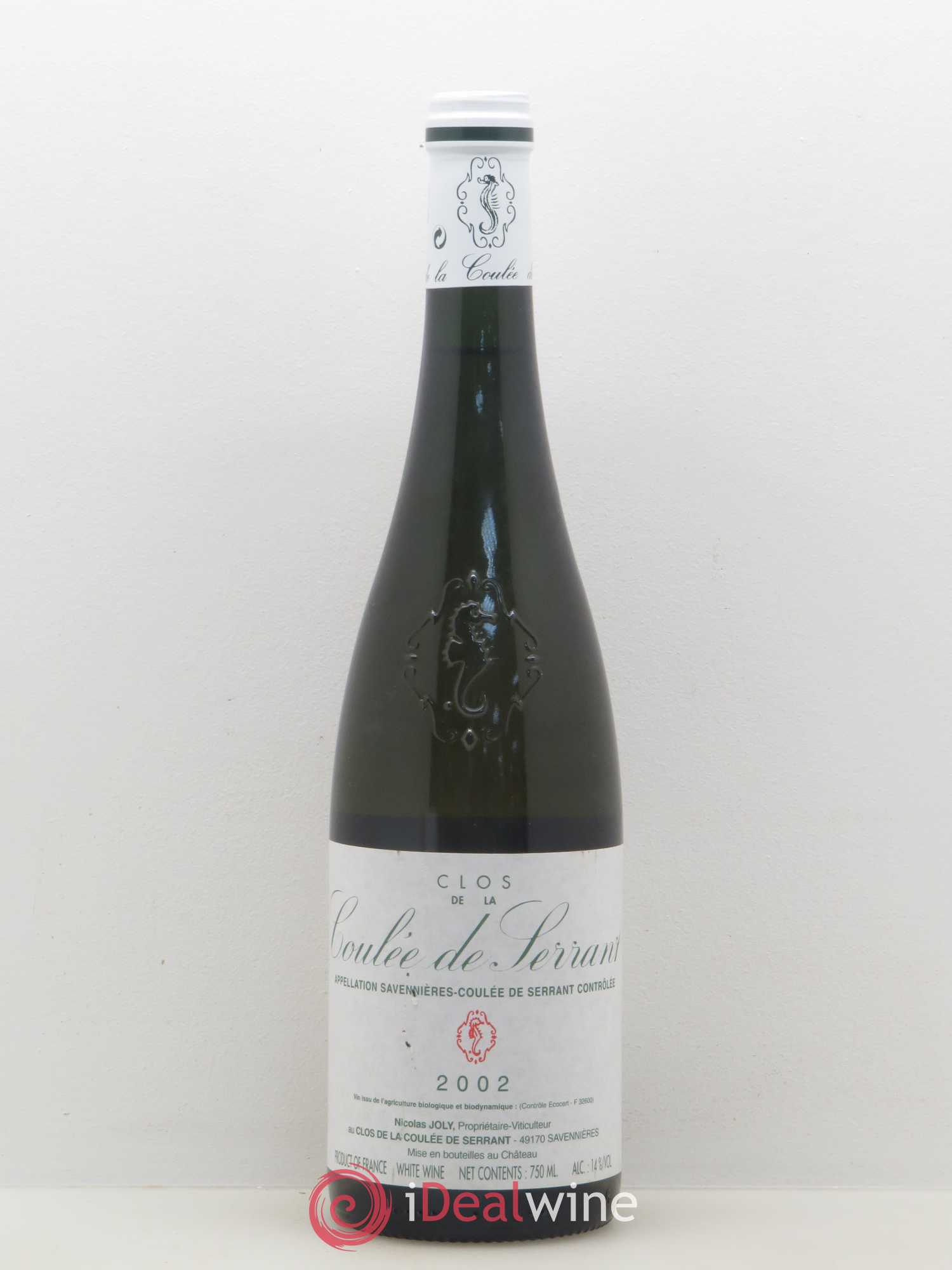 Savennières Clos de la Coulée de Serrant Vignobles de la Coulée de Serrant - Nicolas Joly 2002 - Lot de 1 bouteille - 0