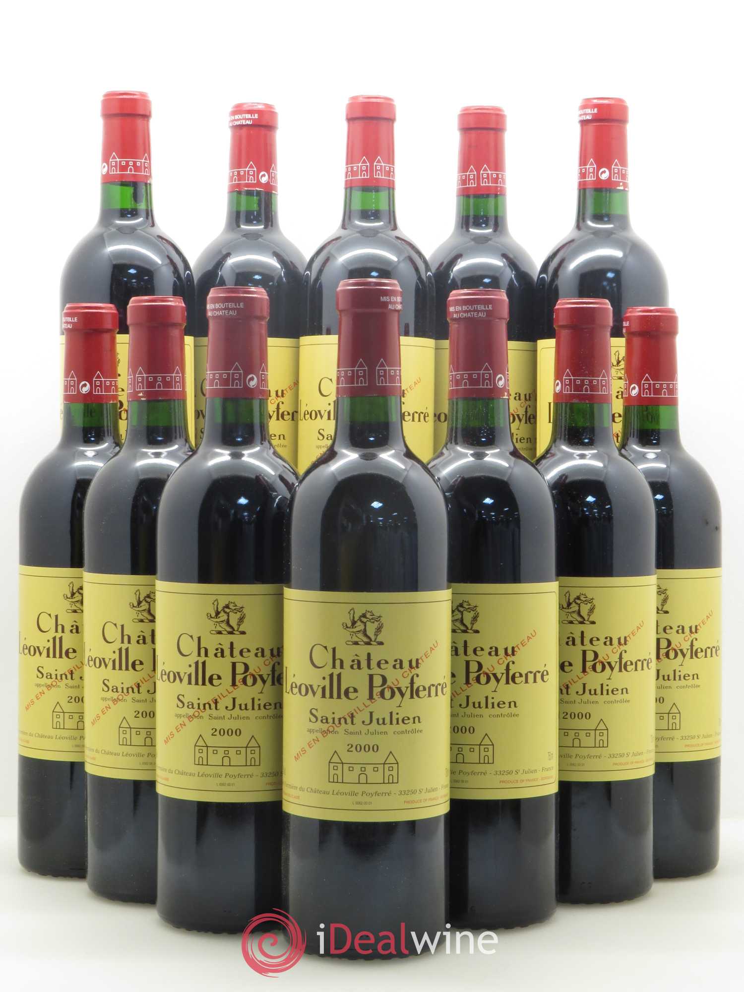 Château Léoville Poyferré 2ème Grand Cru Classé 2000 - Lot de 12 bouteilles - 0