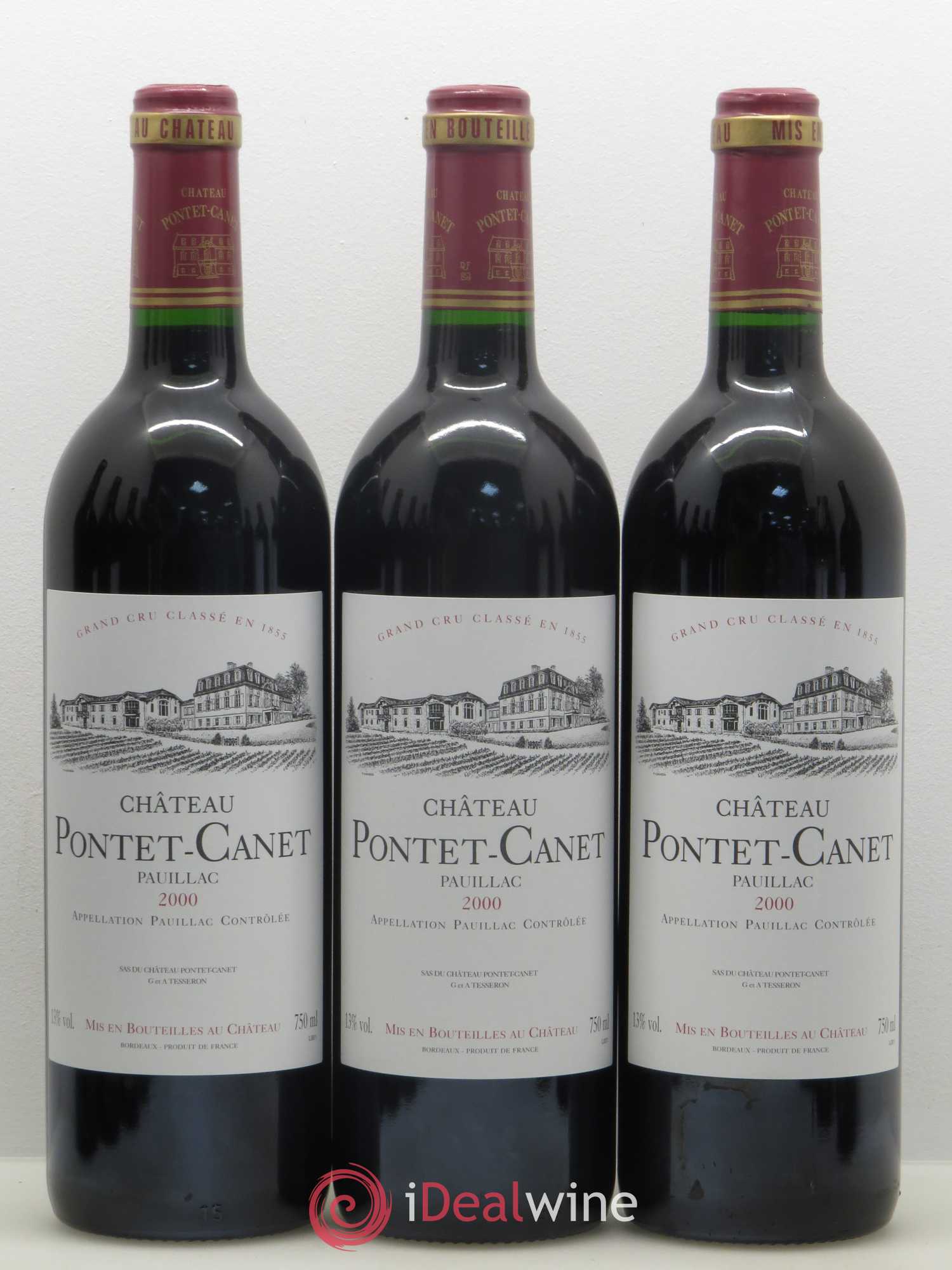Château Pontet Canet 5ème Grand Cru Classé 2000 - Lot de 12 bouteilles - 2