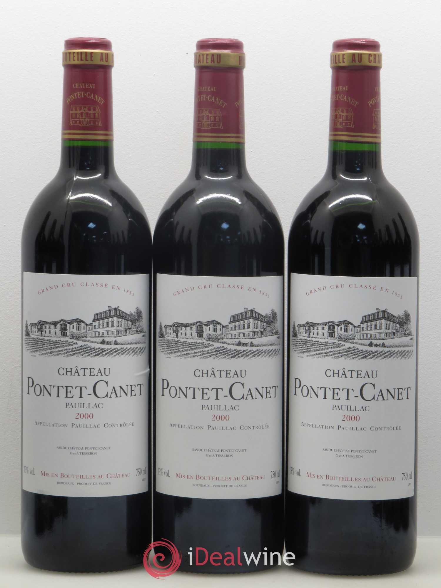 Château Pontet Canet 5ème Grand Cru Classé 2000 - Lot de 12 bouteilles - 3